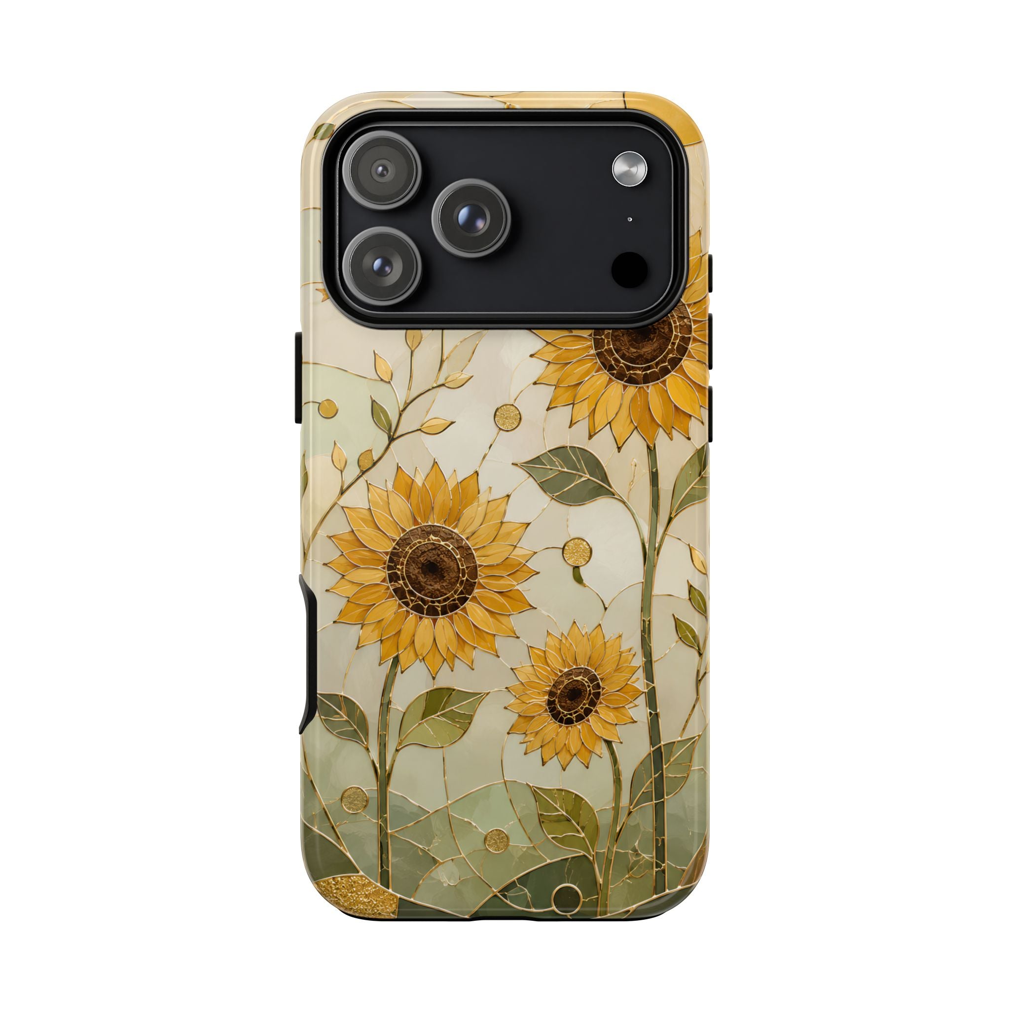 Sunflower iPhone Case | Stained Glass Floral iPhone Case