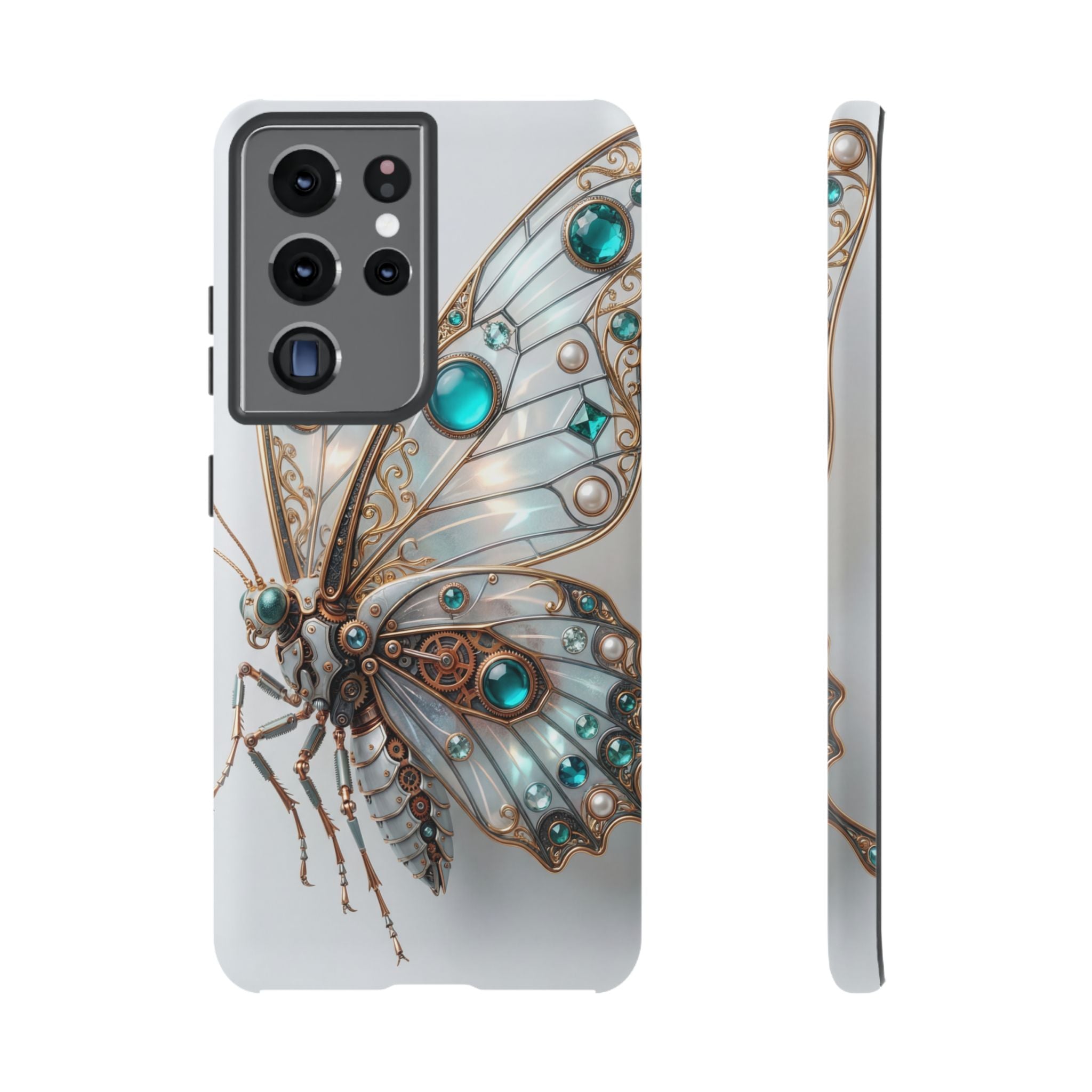 Butterfly Gem Phone Case — Steampunk Teal Jewel Samsung Galaxy Case