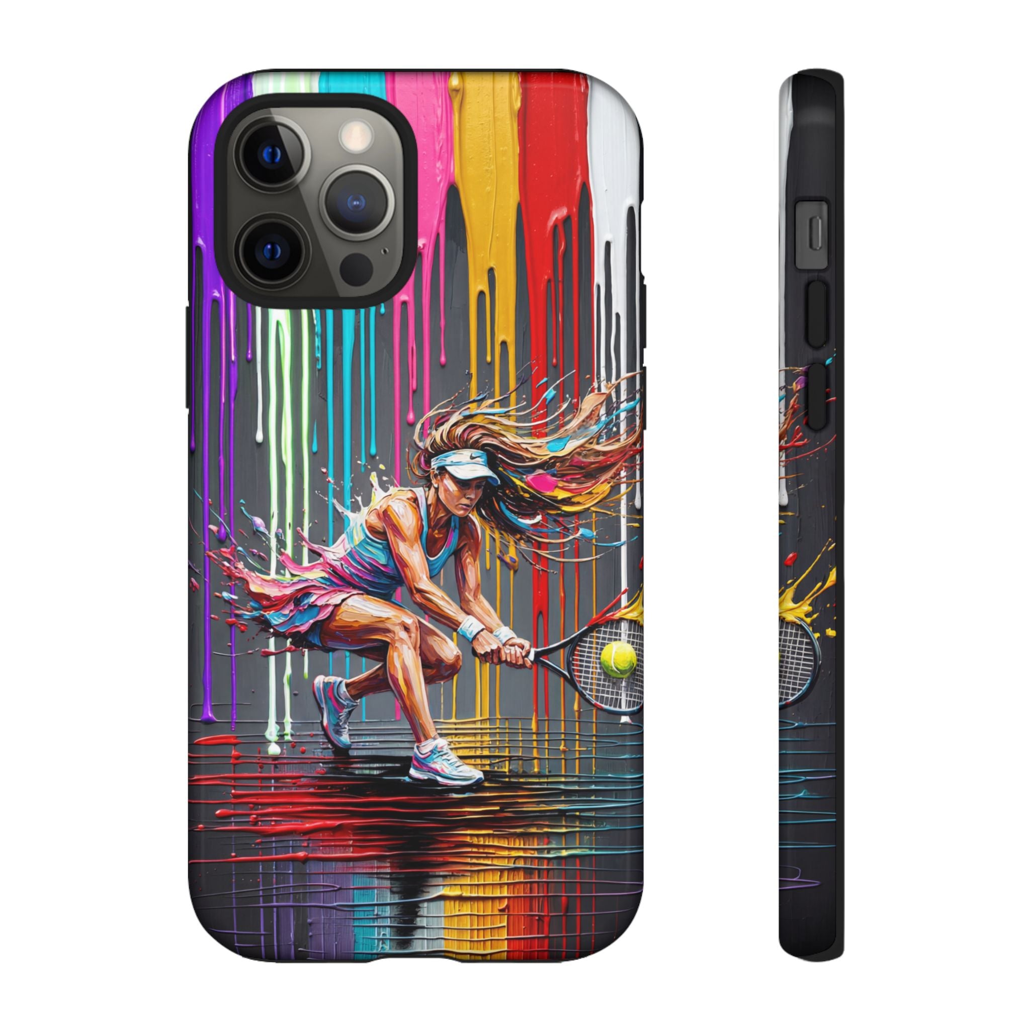 Colour Splash Tennis iPhone Case | Vibrant Female Player Art