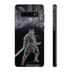 Neon Samurai Samsung Galaxy Phone Case | Cyberpunk City Armor
