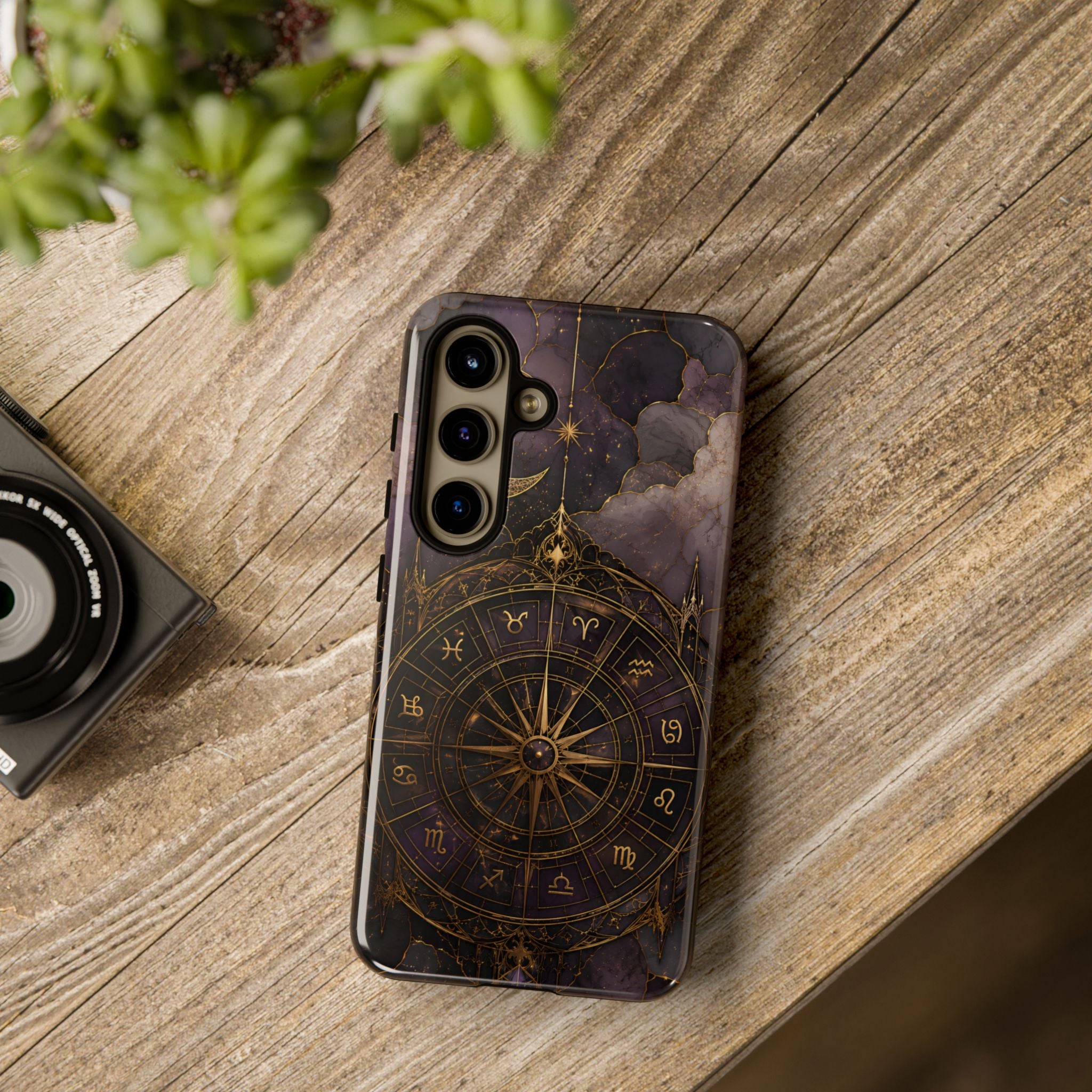 Vintage Astrology Compass Samsung Galaxy Phone Case | Celestial Zodiac Phone Case