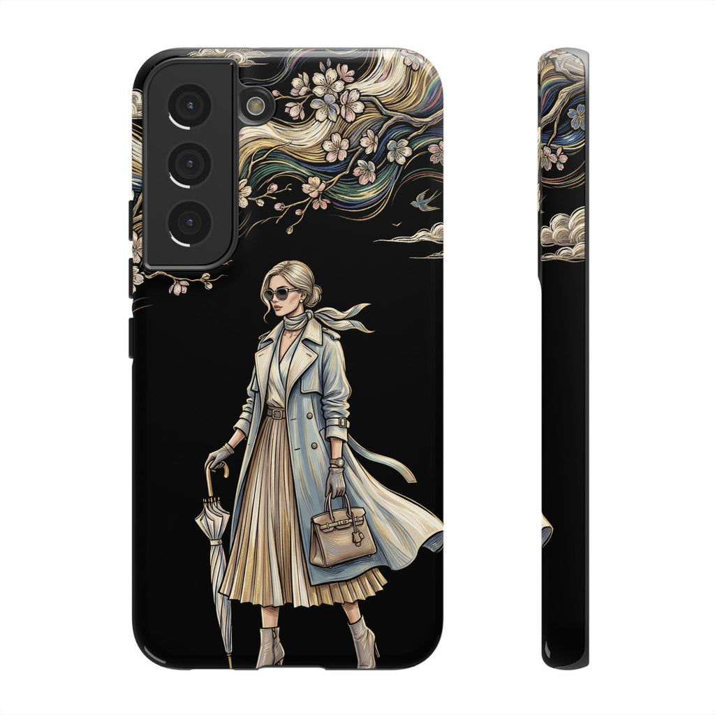 Vintage Chic Samsung Galaxy Phone Case | Stylish Woman Illustration