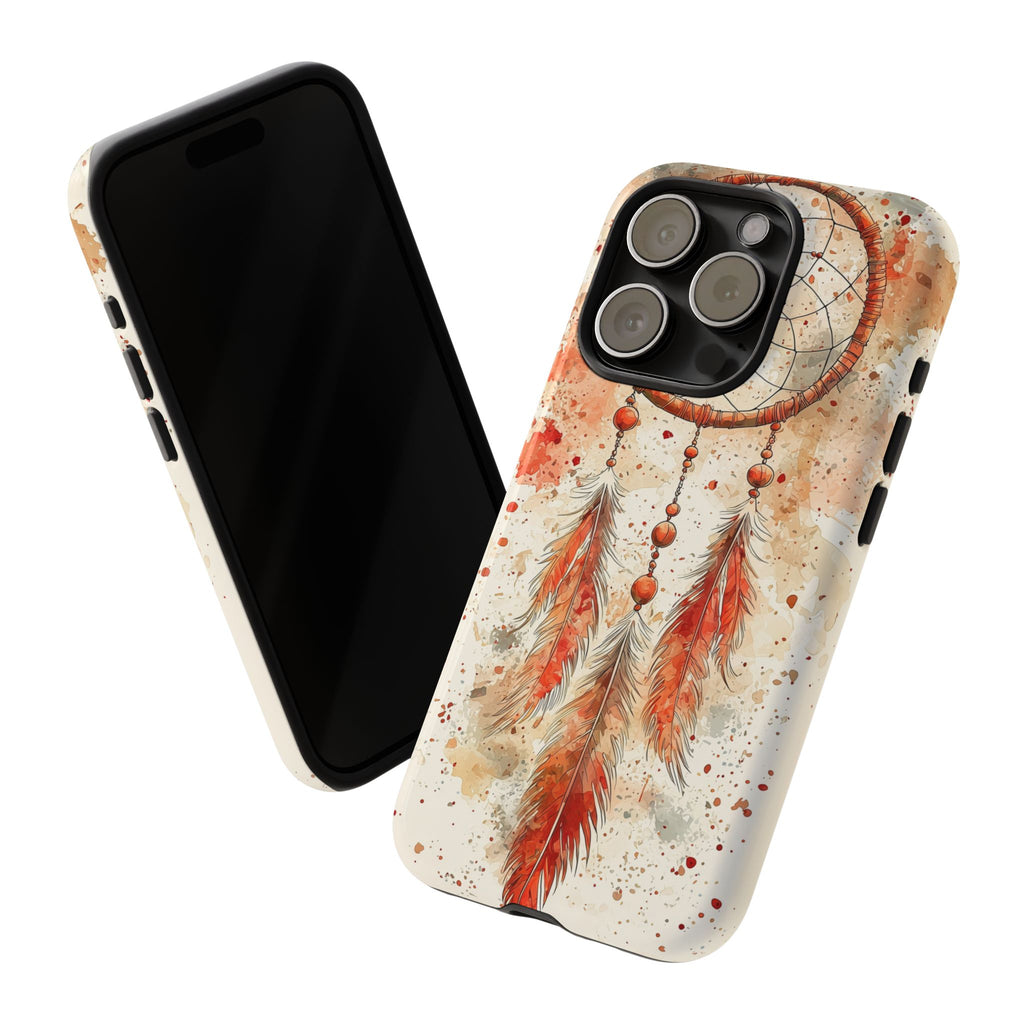 Dreamcatcher Tough iPhone Case | Watercolour Feather