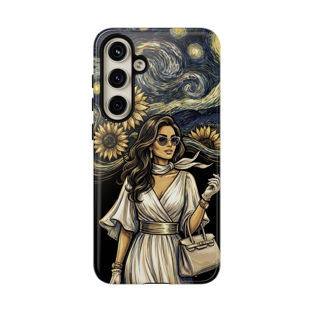 Van Gogh Night Sunflowers Samsung Galaxy Phone Case | Chic Woman Art
