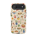 Kitchen Pattern iPhone Case | Vintage Cooking Recipe Phone Cover