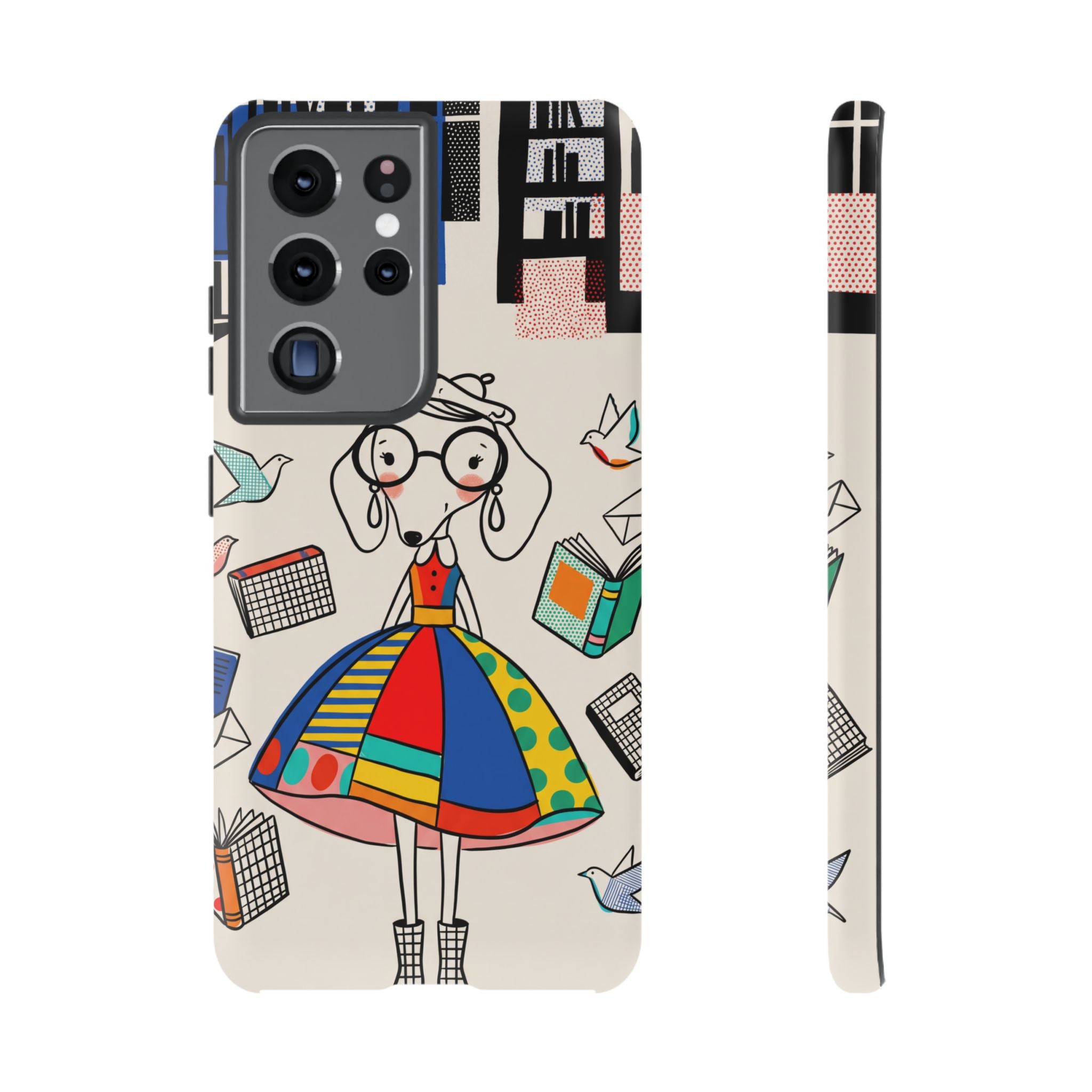 Cute Dachshund Dog Illustration Samsung Galaxy Phone Case