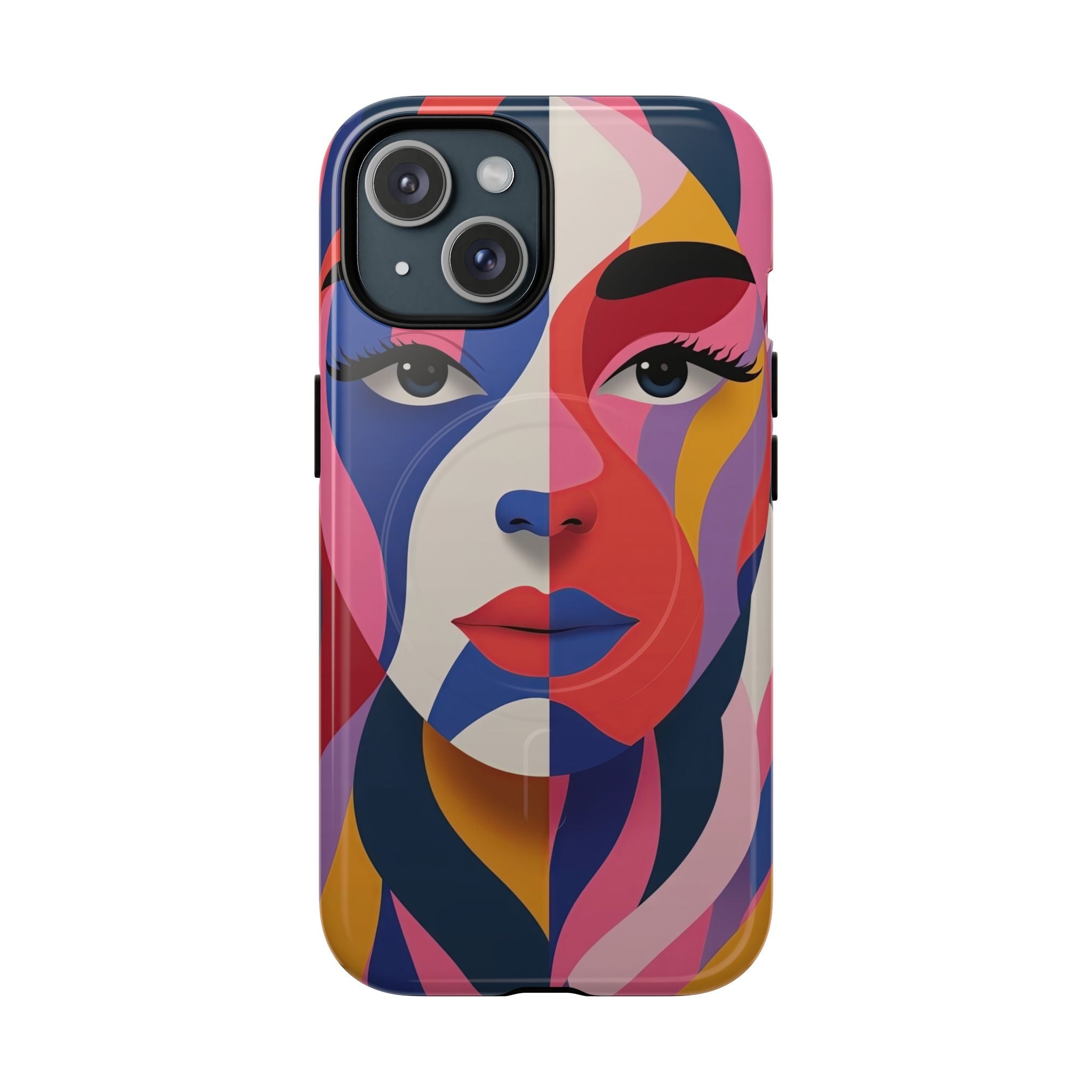 Abstract Colourful Face MagSafe iPhone Case | Vibrant Pop Art