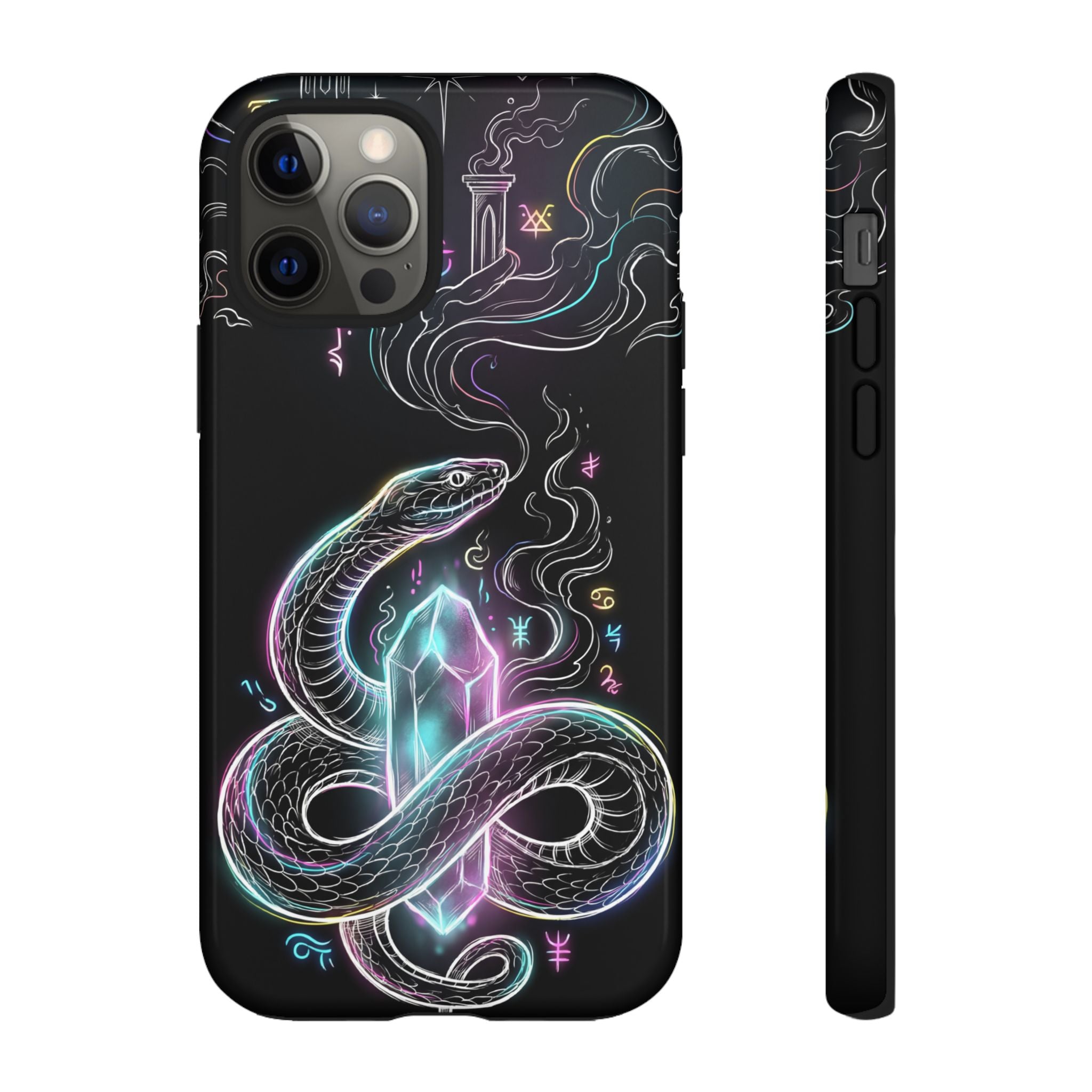 Neon Occult  Mystic Snake Crystal iPhone Case