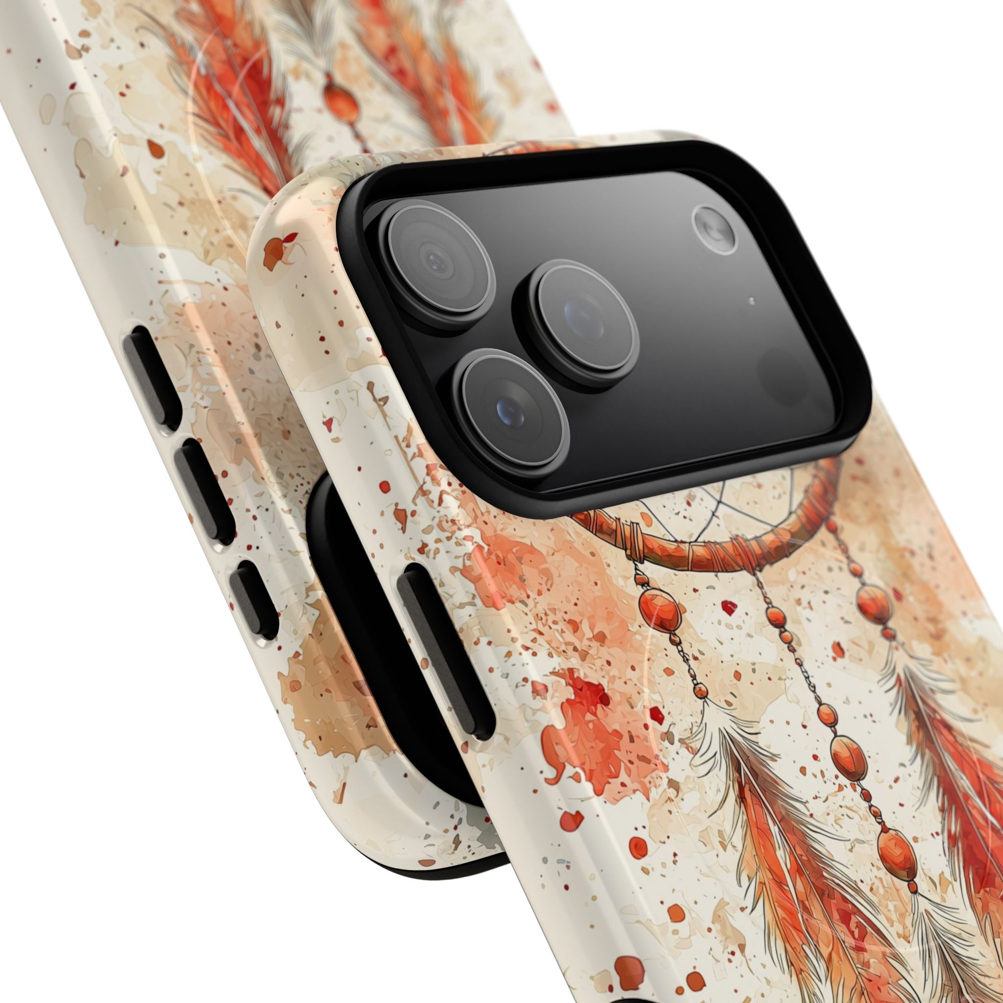 Custodia rigida MagSafe per iPhone Dreamcatcher | Piuma acquerello