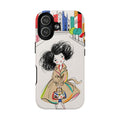 Illustrated Trench Coat Fashion Chic City Girl MagSafe iPhone Case