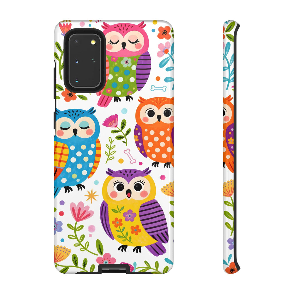 Simpatica Cover Protettiva Búho Colorato per Samsung Galaxy | Cover Rigida con Fantasia di Búho Carino