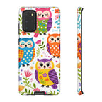Simpatica Cover Protettiva Búho Colorato per Samsung Galaxy | Cover Rigida con Fantasia di Búho Carino