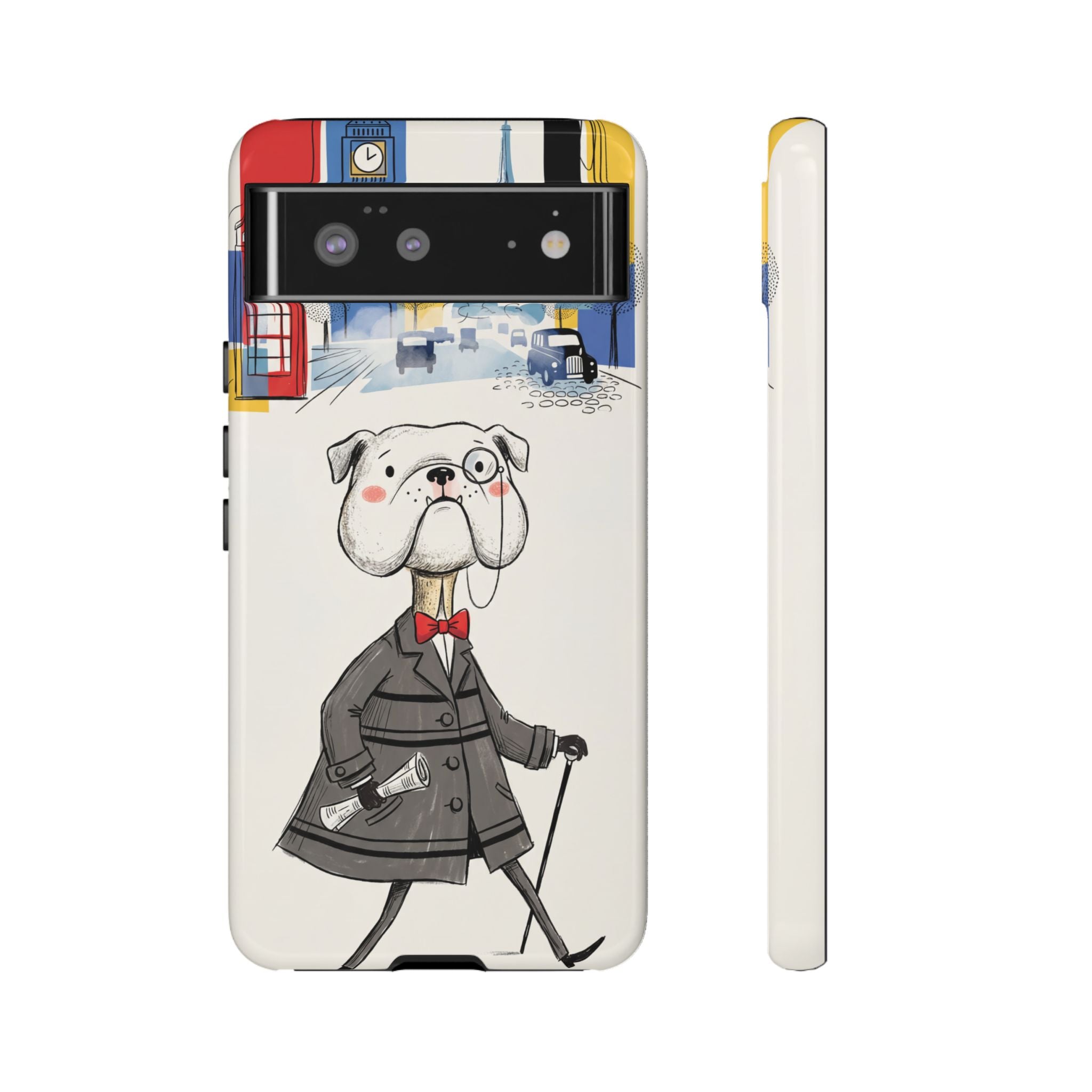 Vintage Dapper Gentleman Bulldog Google Pixel Phone Case