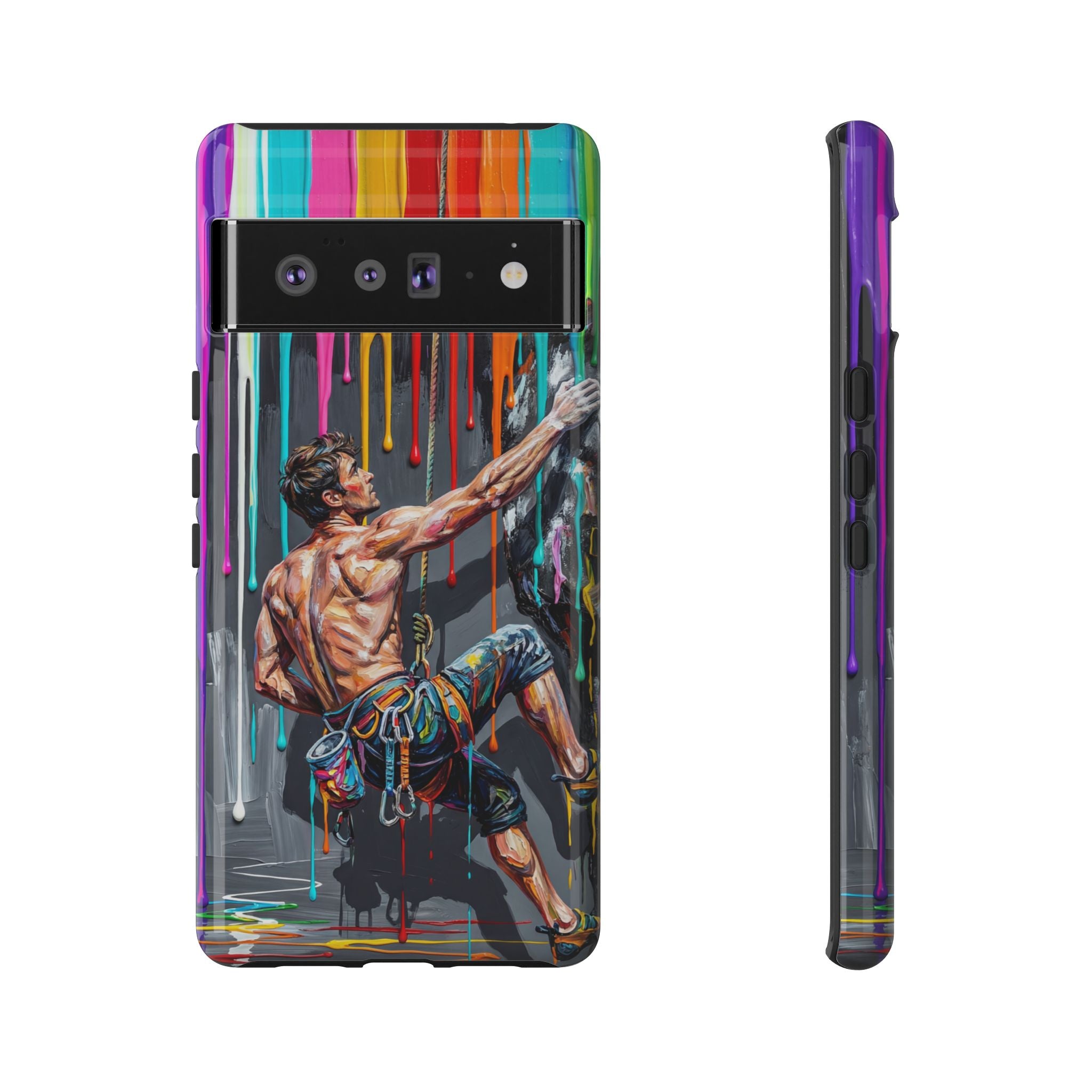 Colourful Rock Climber Art Protective Google Pixel Phone Case