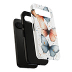 Watercolour Blue & Peach Butterfly Tough Google Pixel Case
