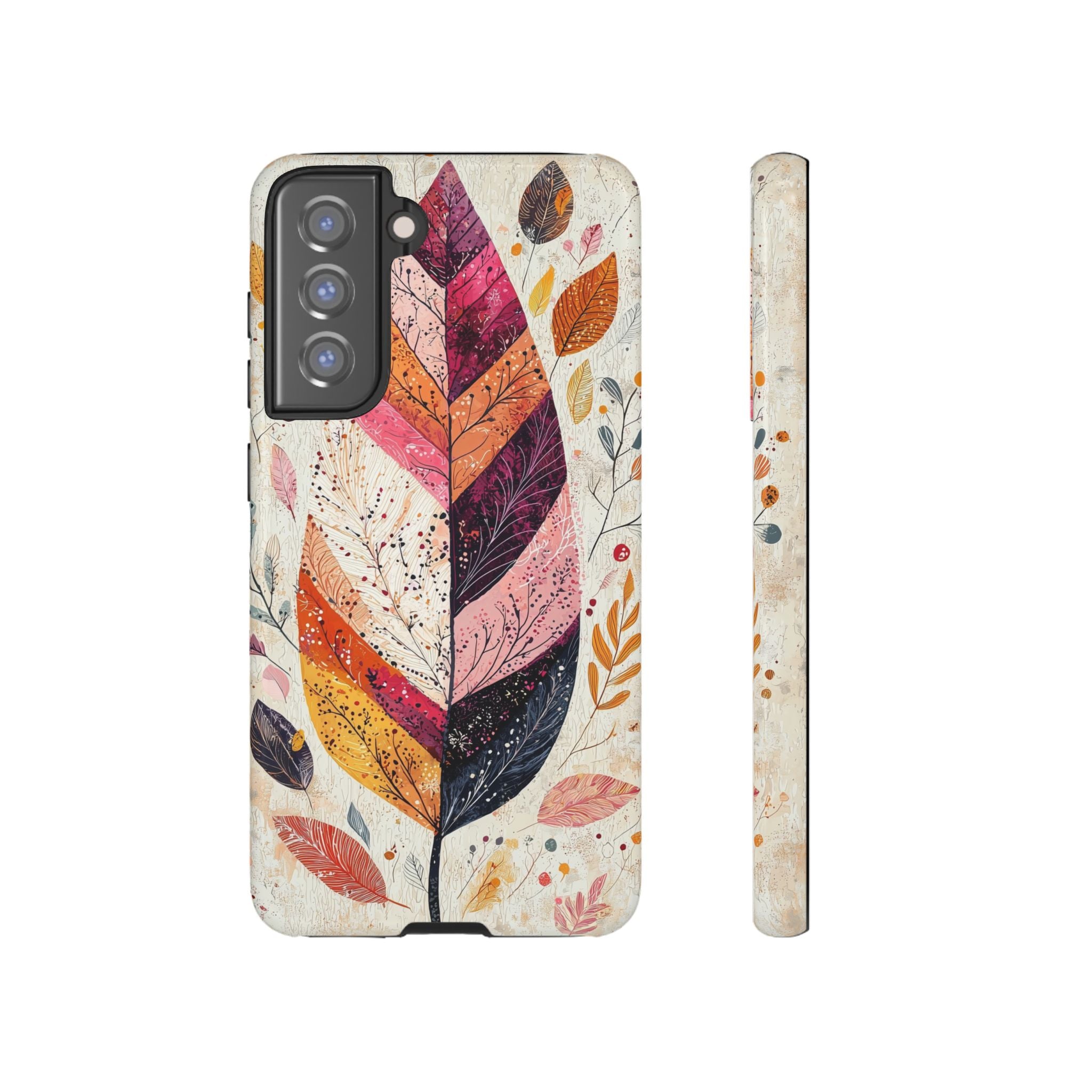 Autumn Leaf Tough Samsung Galaxy Case | Watercolour Feathered Fall Design