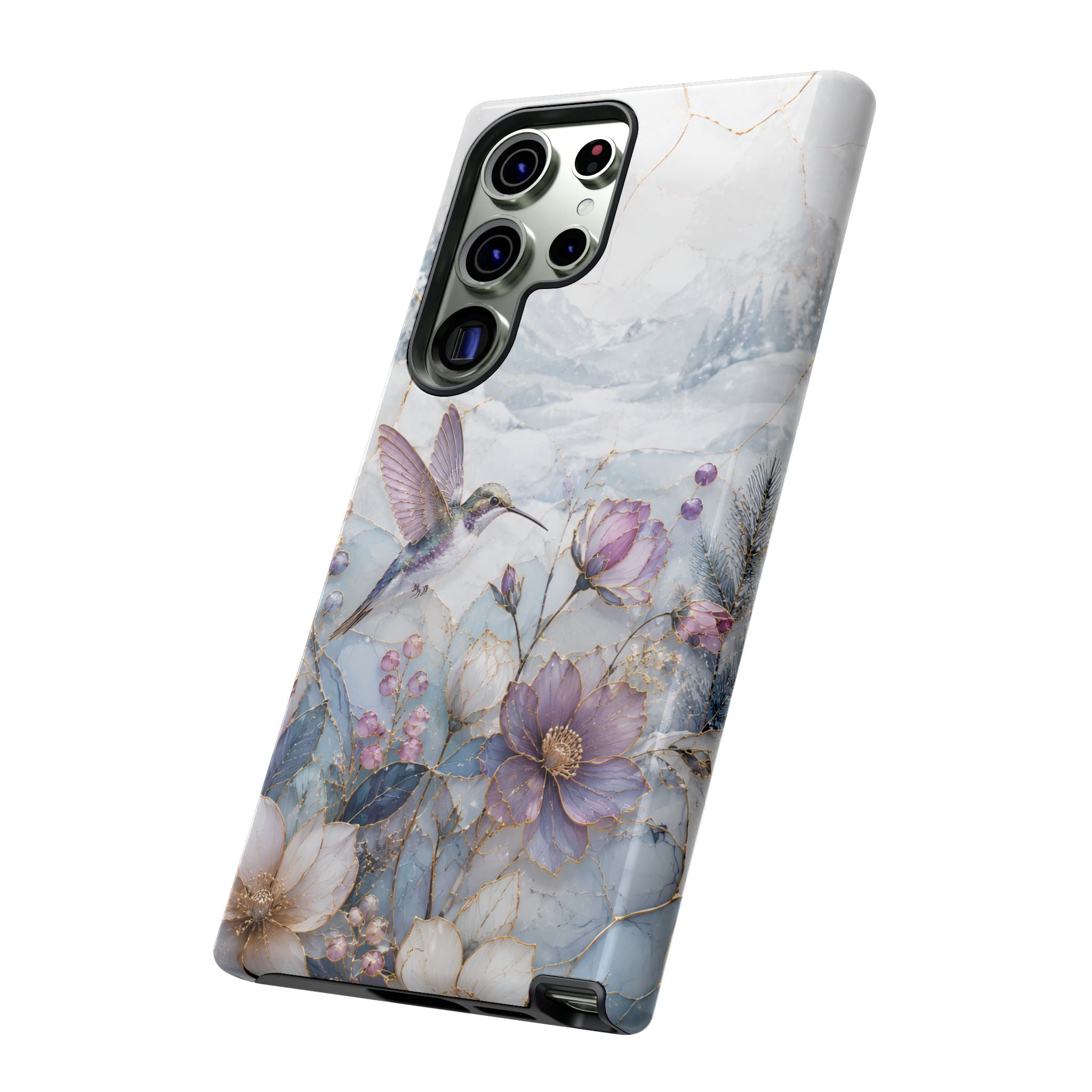 Hummingbird Samsung Galaxy Phone Case | Vintage Floral Phone Case