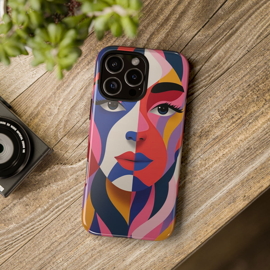 Abstract Colourful Face iPhone Case | Vibrant Pop Art