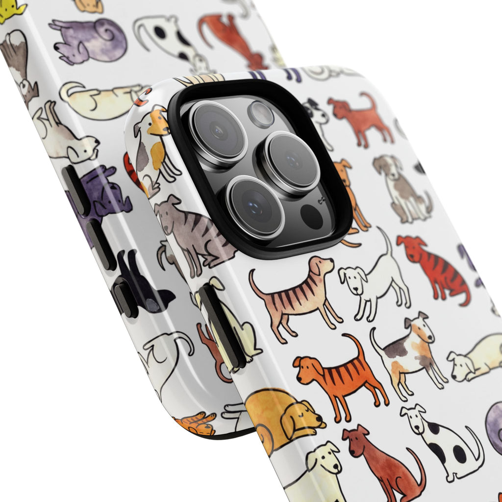 Dog Pattern iPhone Case | Cute Colourful Dogs
