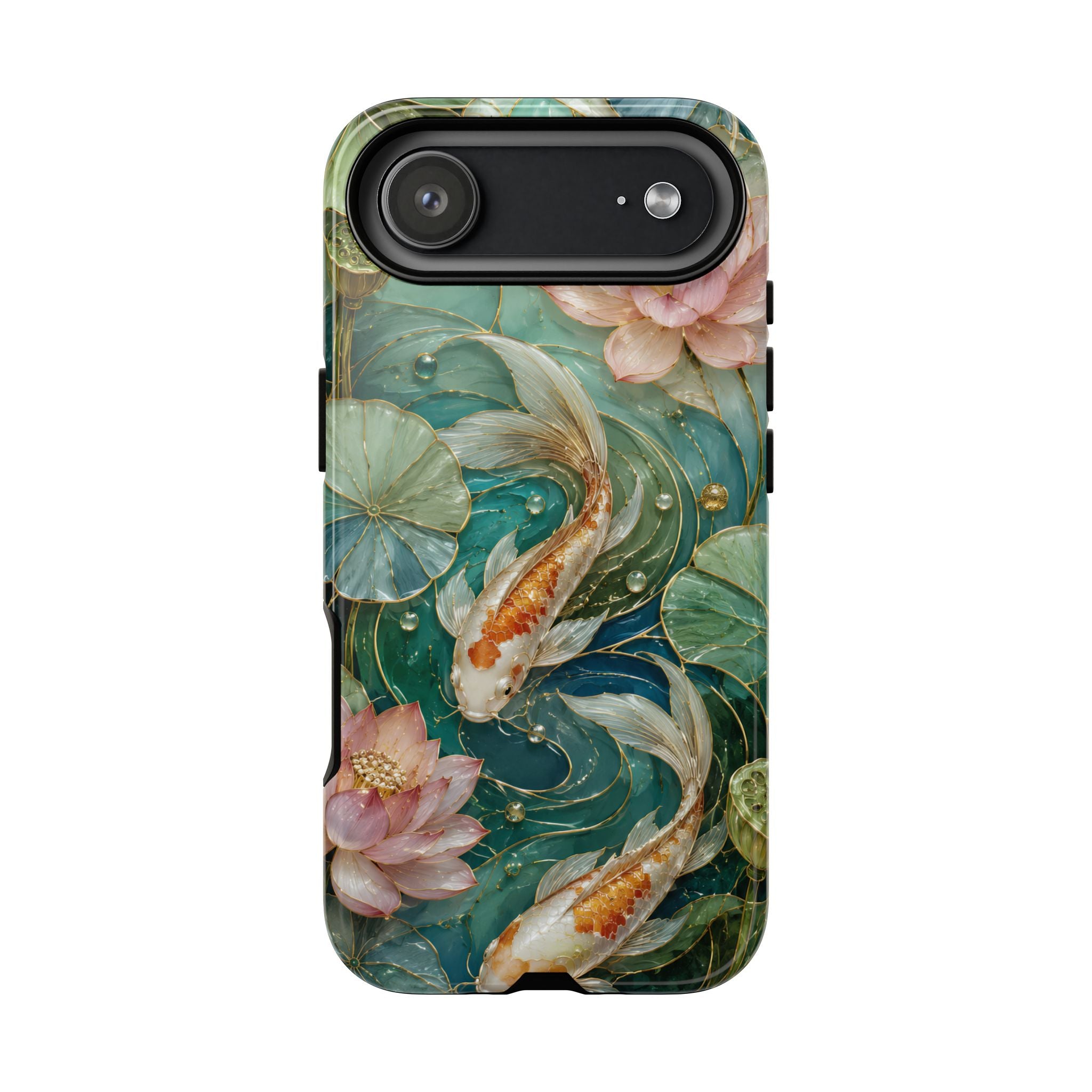 Koi Fish iPhone Case | Lotus Pond Art Cover