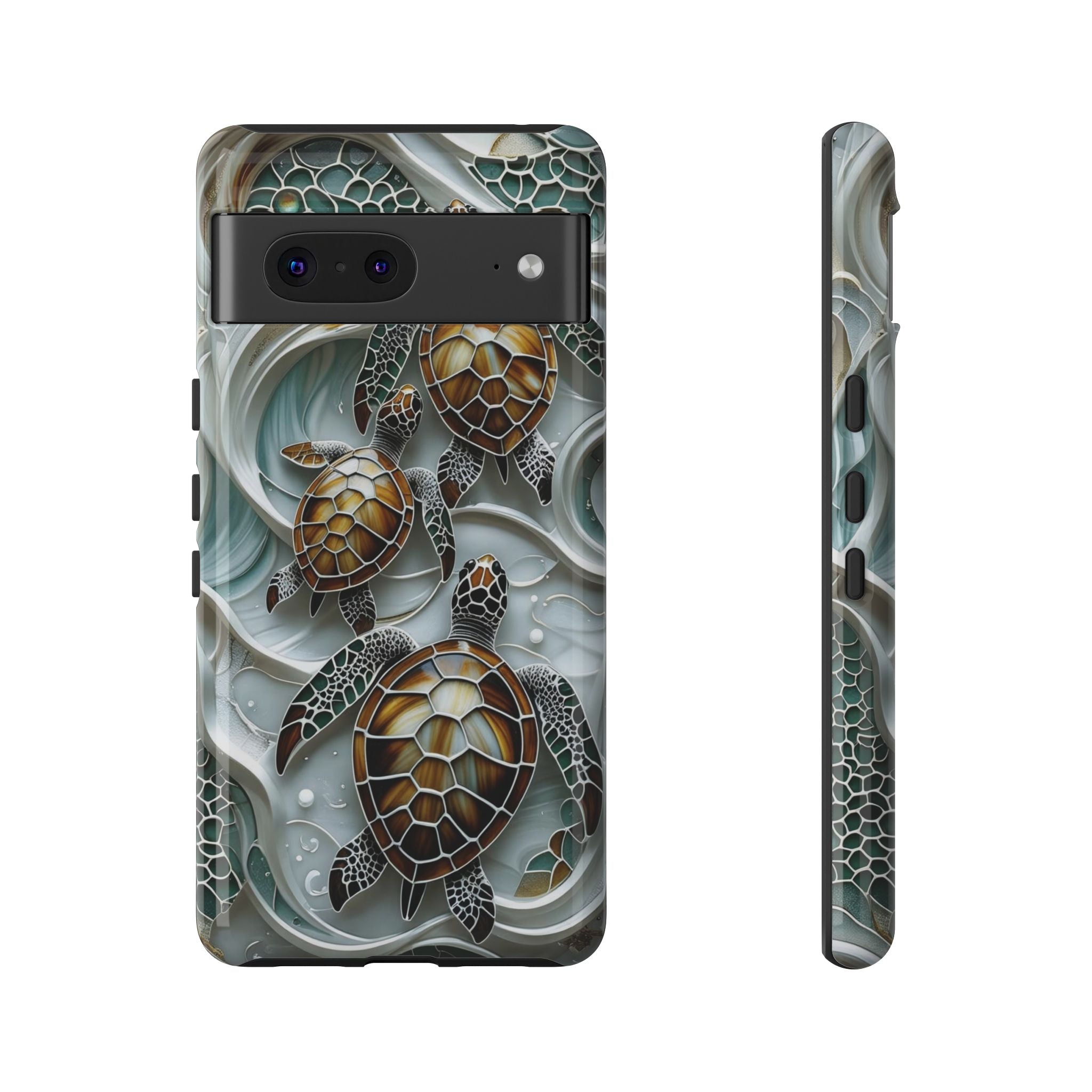 Sea Turtle Google Pixel Case — Ocean Waves Protective Phone Cover