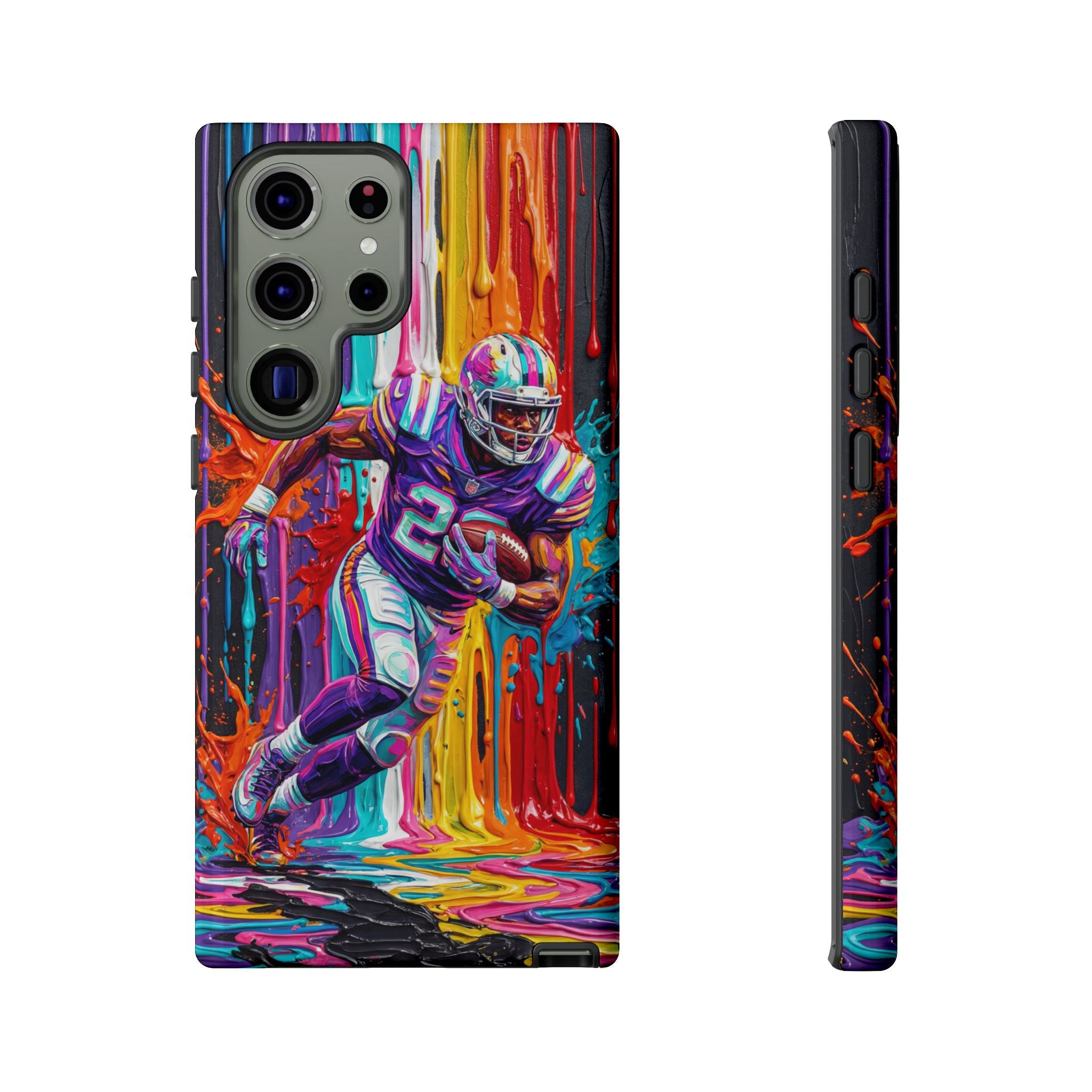 Vibrant American Football Runner Samsung Galaxy Phone Case
