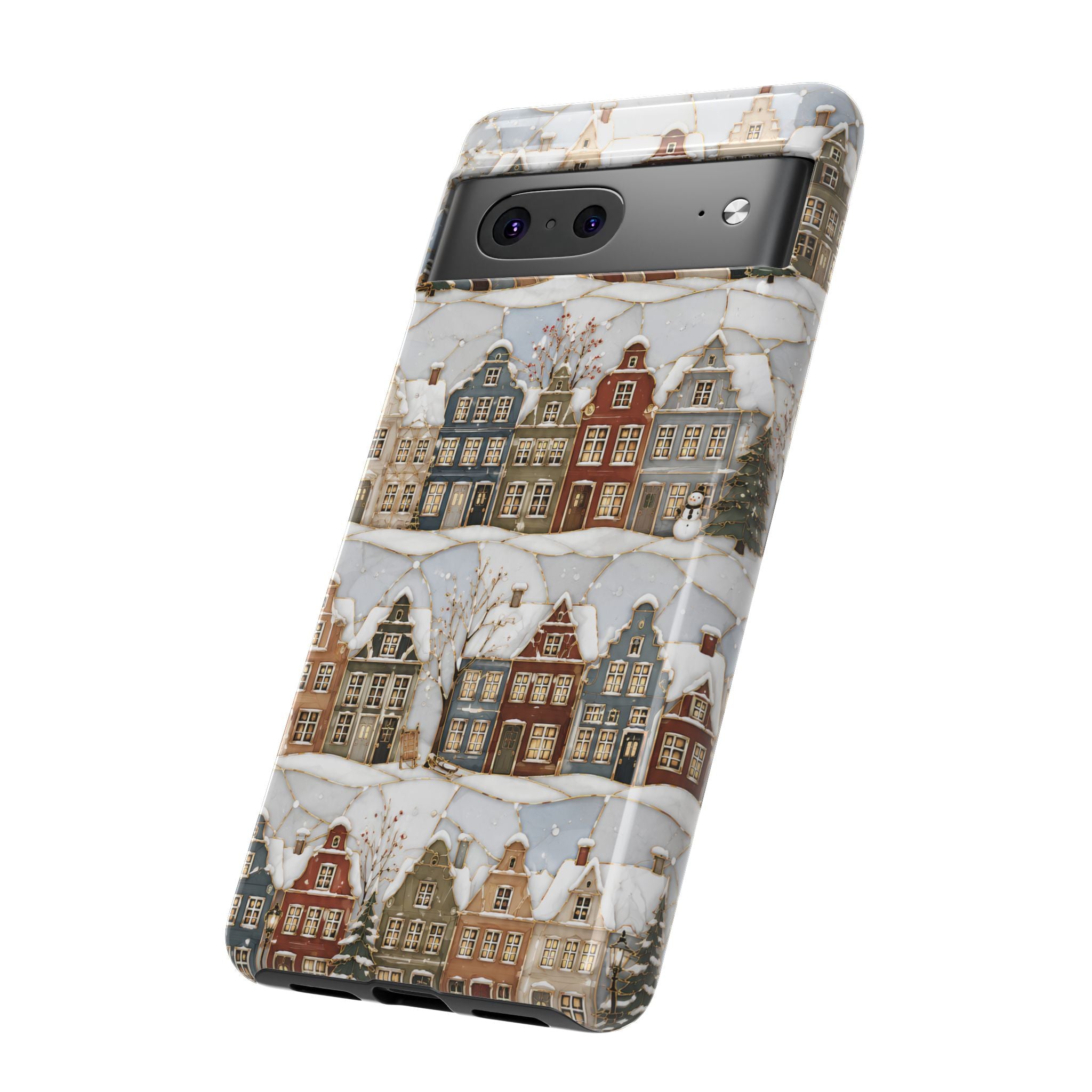 Winter Village Google Pixel Phone Case | Snowy Town Phone Case