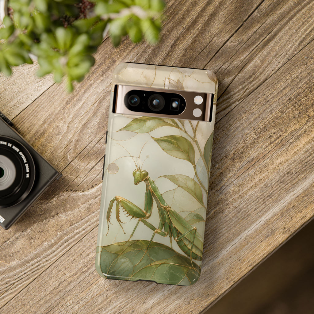 Praying Mantis Google Pixel Phone Case | Stained Glass Insect Phone Case