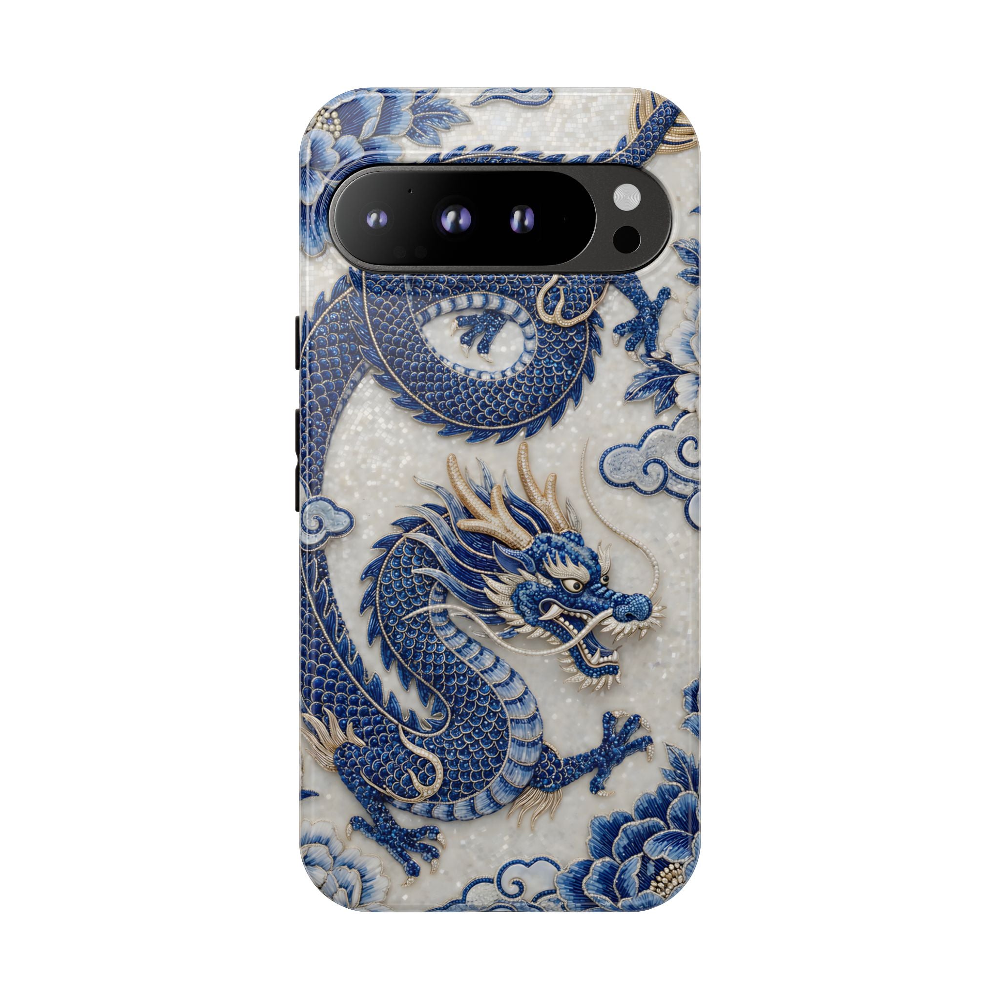 Asian Zodiac Dragon Google Pixel Phone Case V2 | Blue & White Porcelain Luxury Protective Case | Year of the Dragon Gift