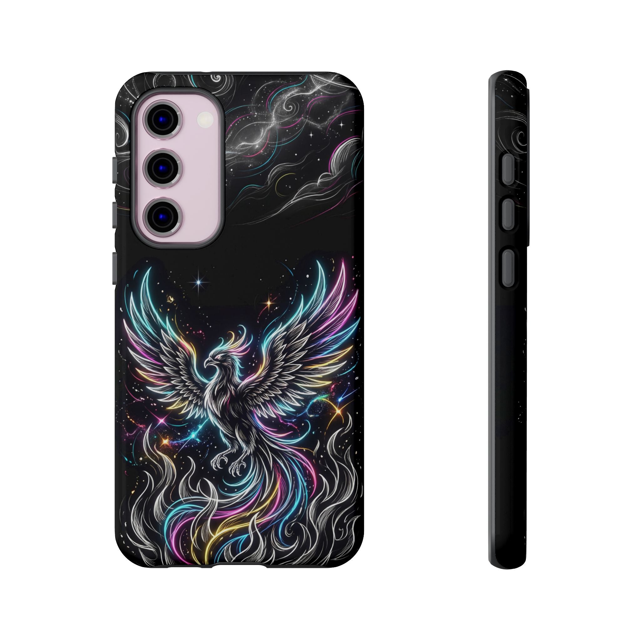 Colorful Neon Phoenix Tough Samsung Galaxy Phone Case