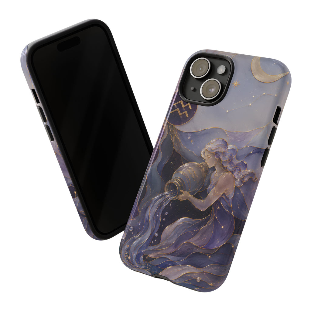 Aquarius Zodiac iPhone Case | Celestial Astrology Gift