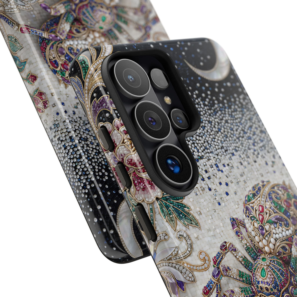 Custodia per Samsung Galaxy "Gemstone Spider Moon" | Custodia robusta protettiva con motivo floreale boho