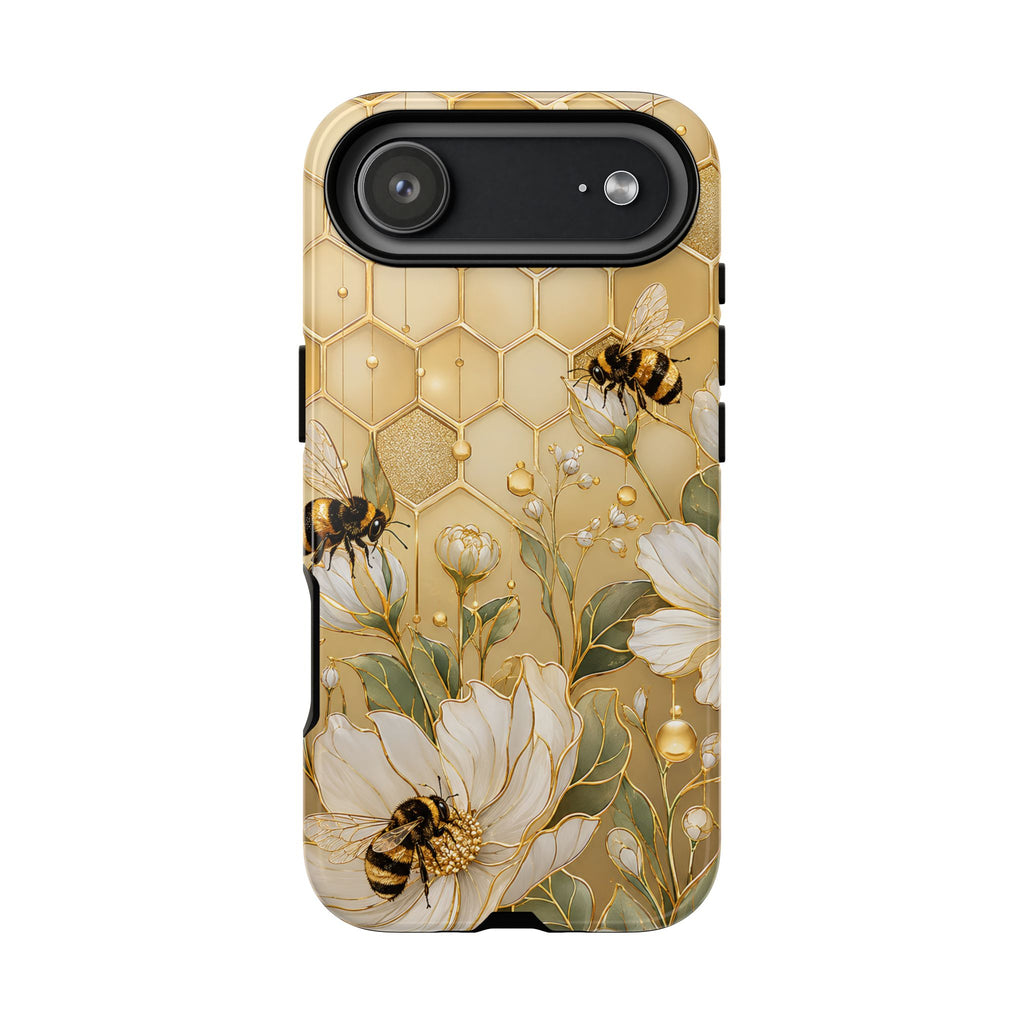 Bee Floral iPhone Case | Honeycomb Wildflower Cover
