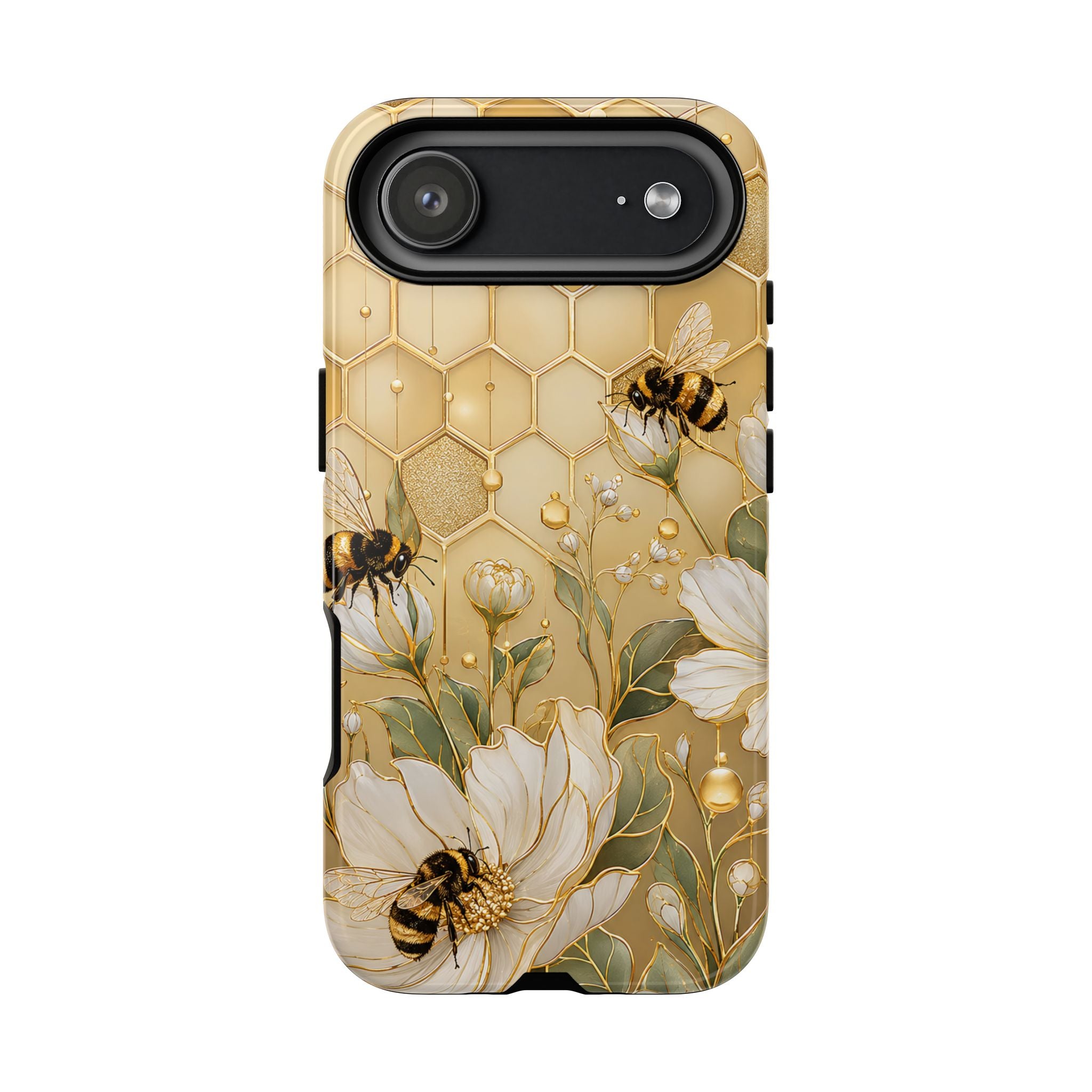 Bee Floral iPhone Case | Honeycomb Wildflower Cover