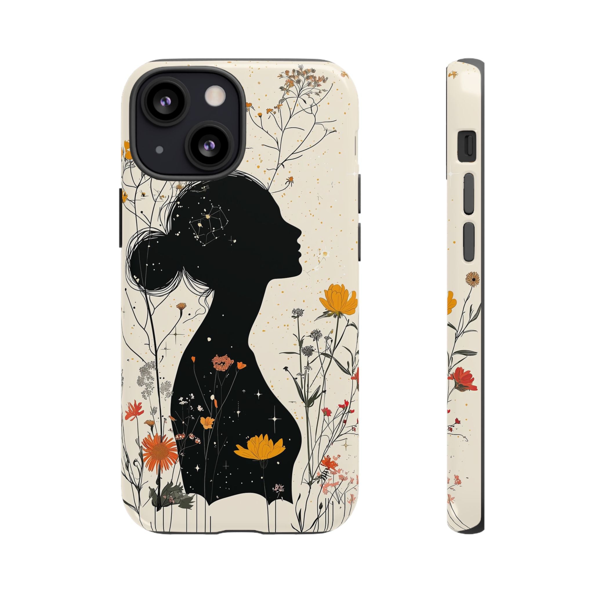 Floral Silhouette iPhone Case | Botanical Woman