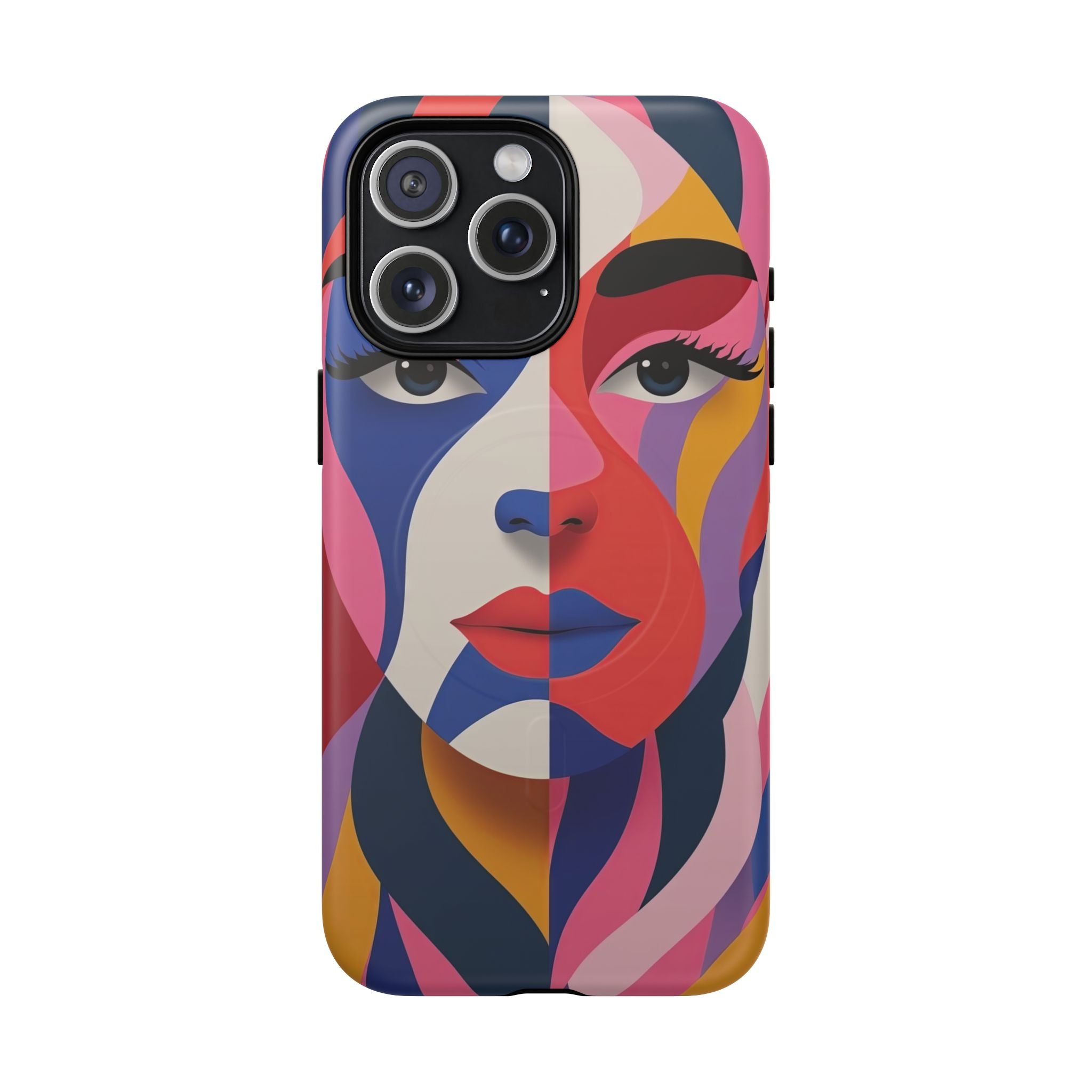 Abstract Colourful Face MagSafe iPhone Case | Vibrant Pop Art