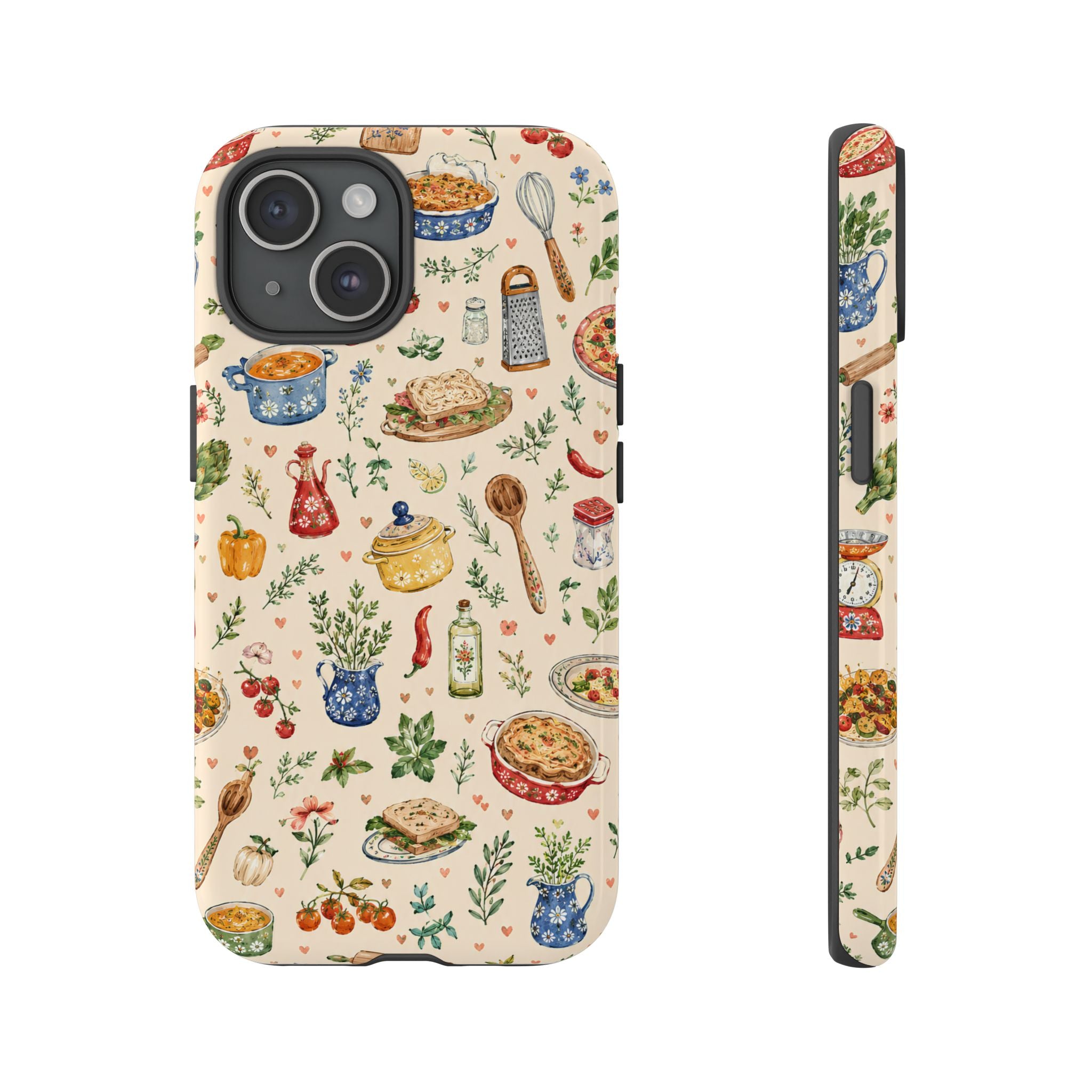 Kitchen Pattern iPhone Case | Vintage Cooking Recipe Phone Cover