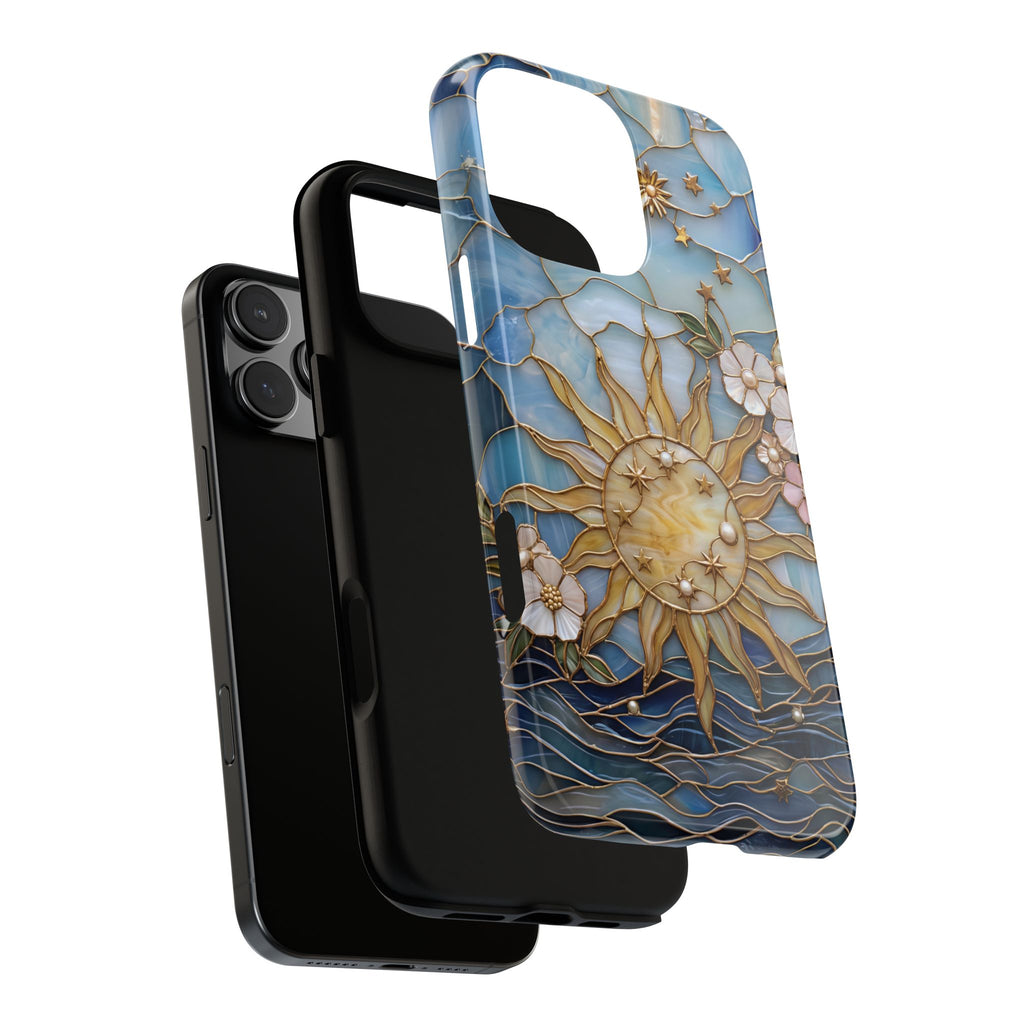 Stained Glass Floral Sun & Sea Tough iPhone Case