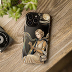 Moonlit Harp iPhone Case | Vintage Goddess Musician Art