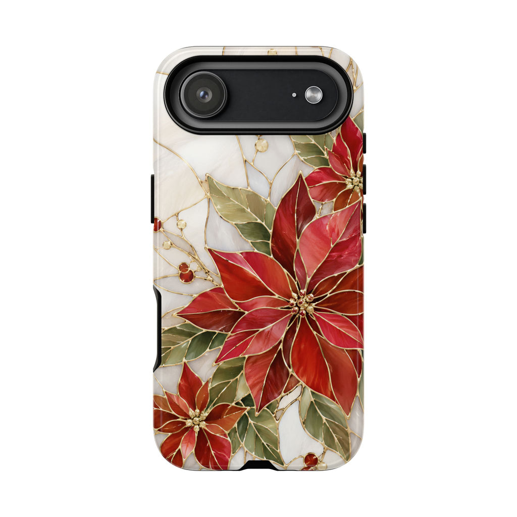 Poinsettia iPhone Case | Christmas Floral Cover