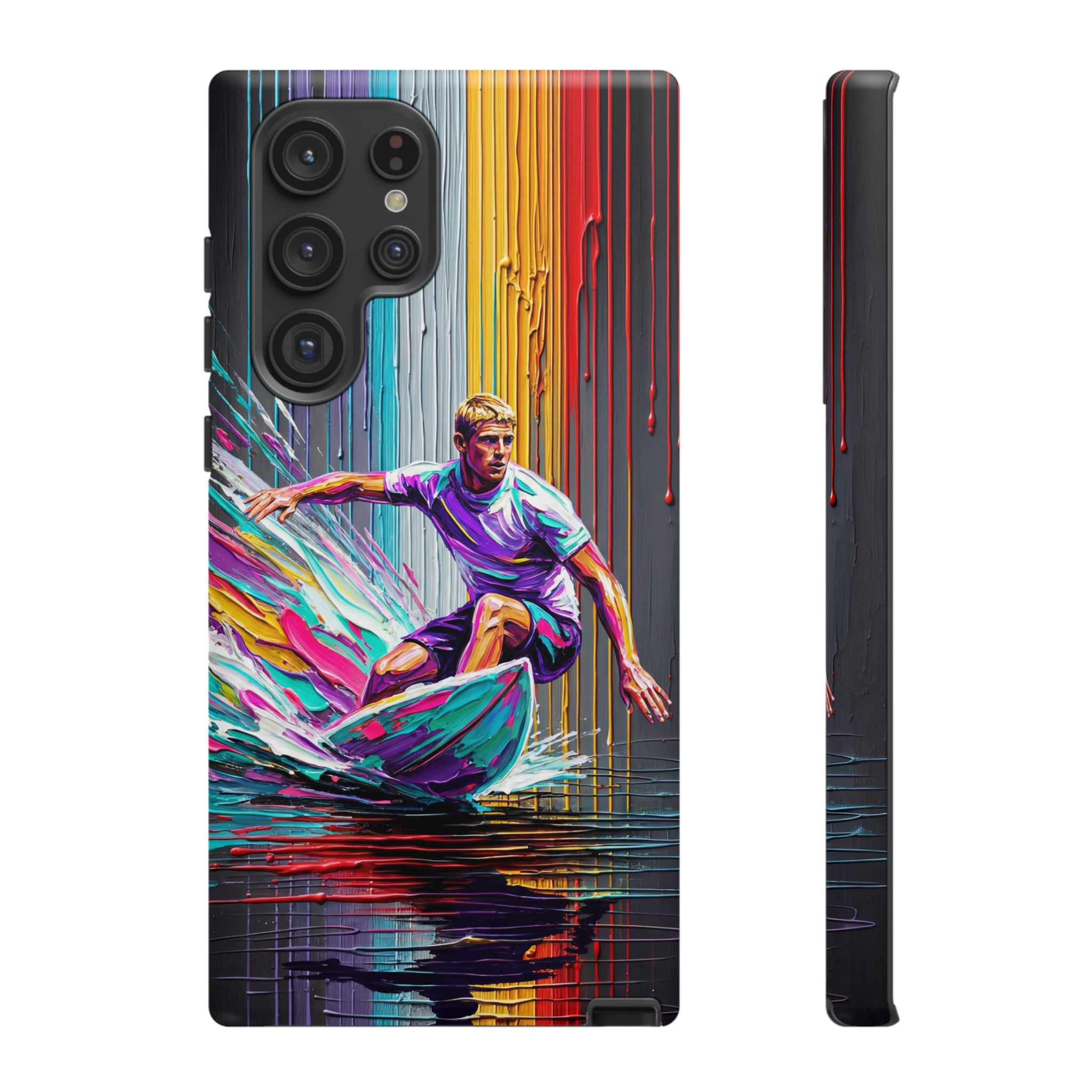 Surfing Rainbow Tough Samsung Galaxy Phone Case