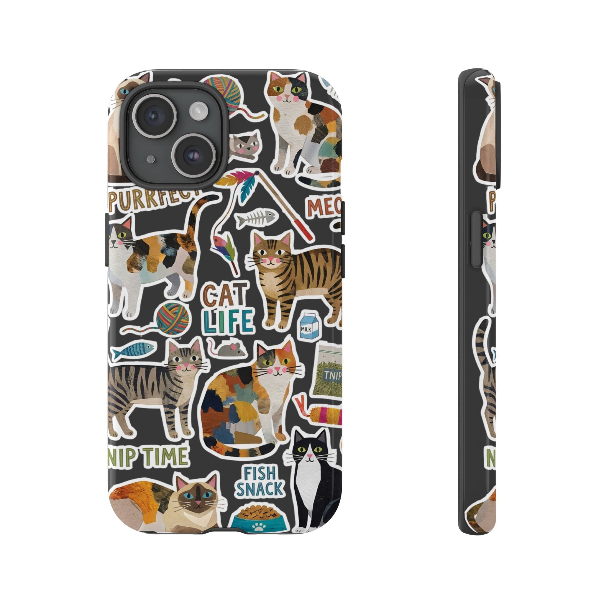 Cute Cats Sticker Tough iPhone Case