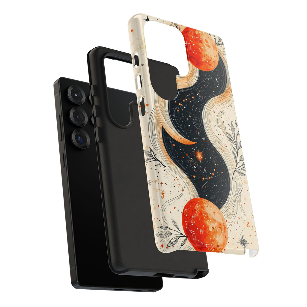 Astrology Galaxy Samsung Galaxy Case | Red Moon Celestial Waves