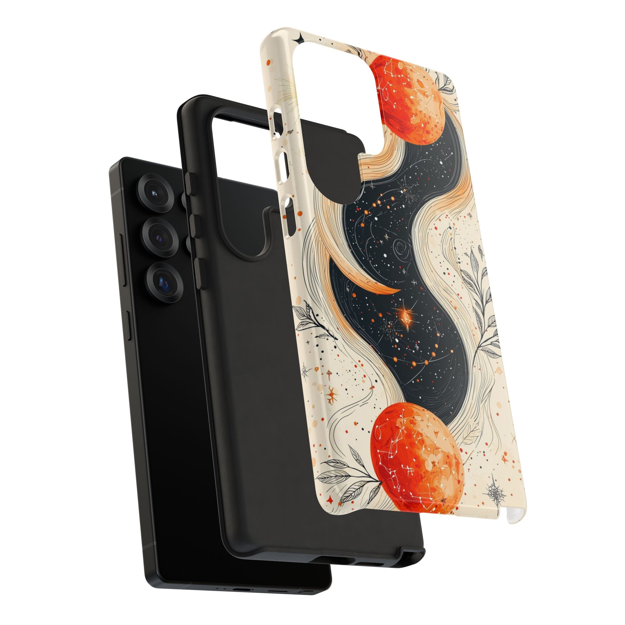 Astrology Galaxy Samsung Galaxy Case | Red Moon Celestial Waves