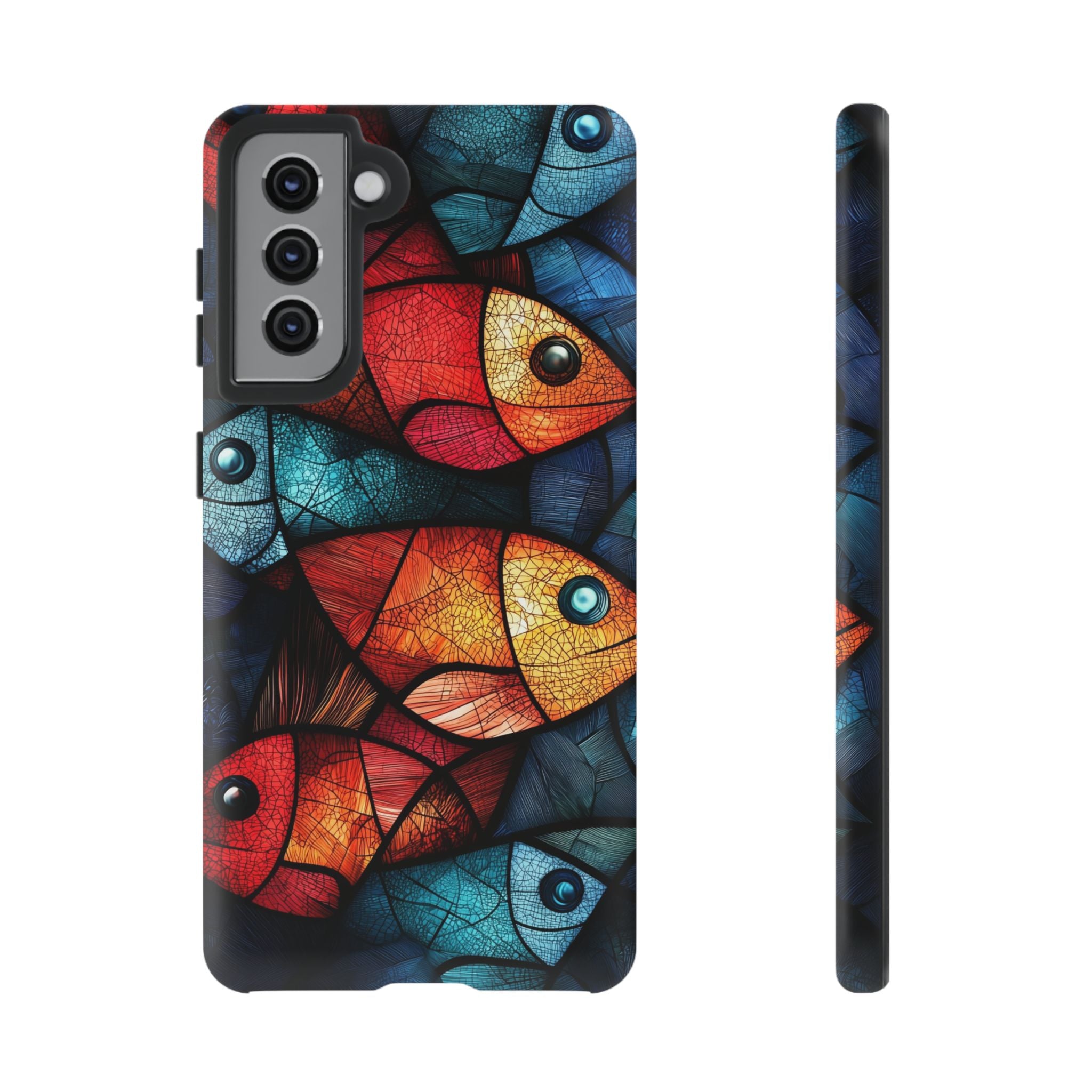 Fish Mosaic Tough Samsung Galaxy Case — Colourful Artistic Fish Pattern