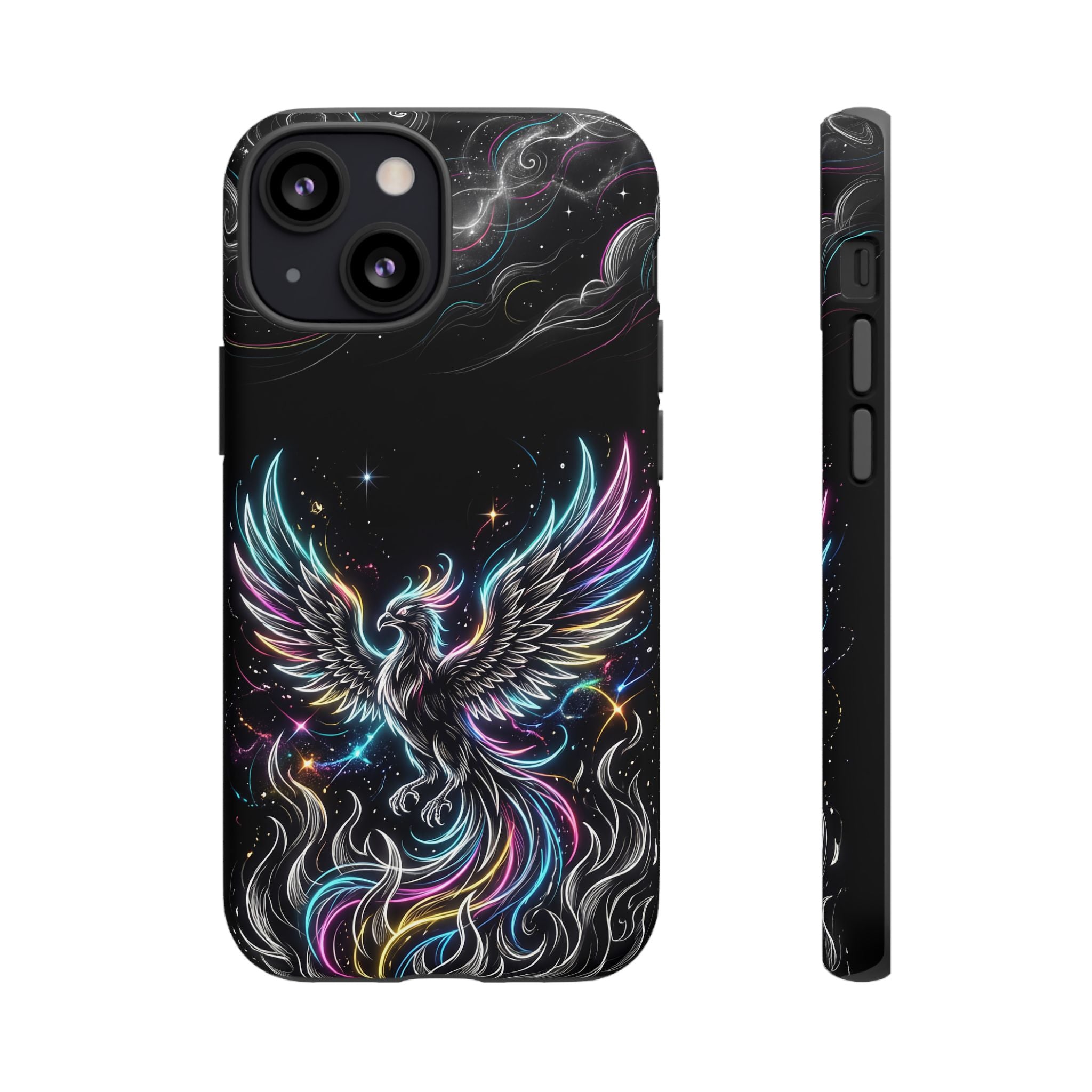 Colorful Neon Phoenix Tough iPhone Case