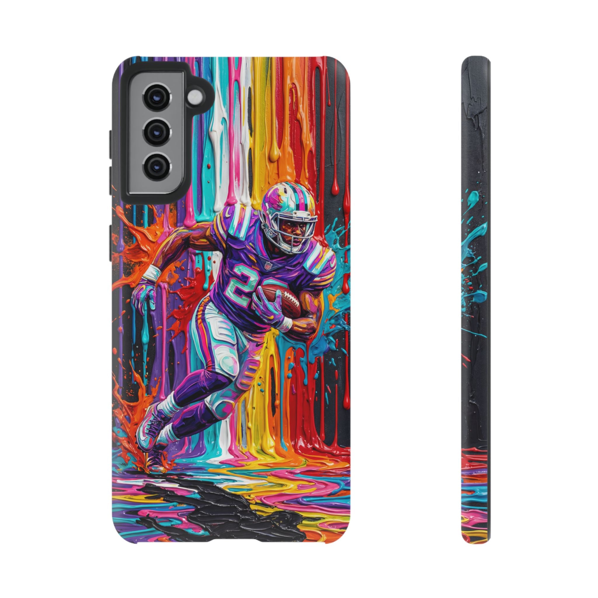 Vibrant American Football Runner Samsung Galaxy Phone Case