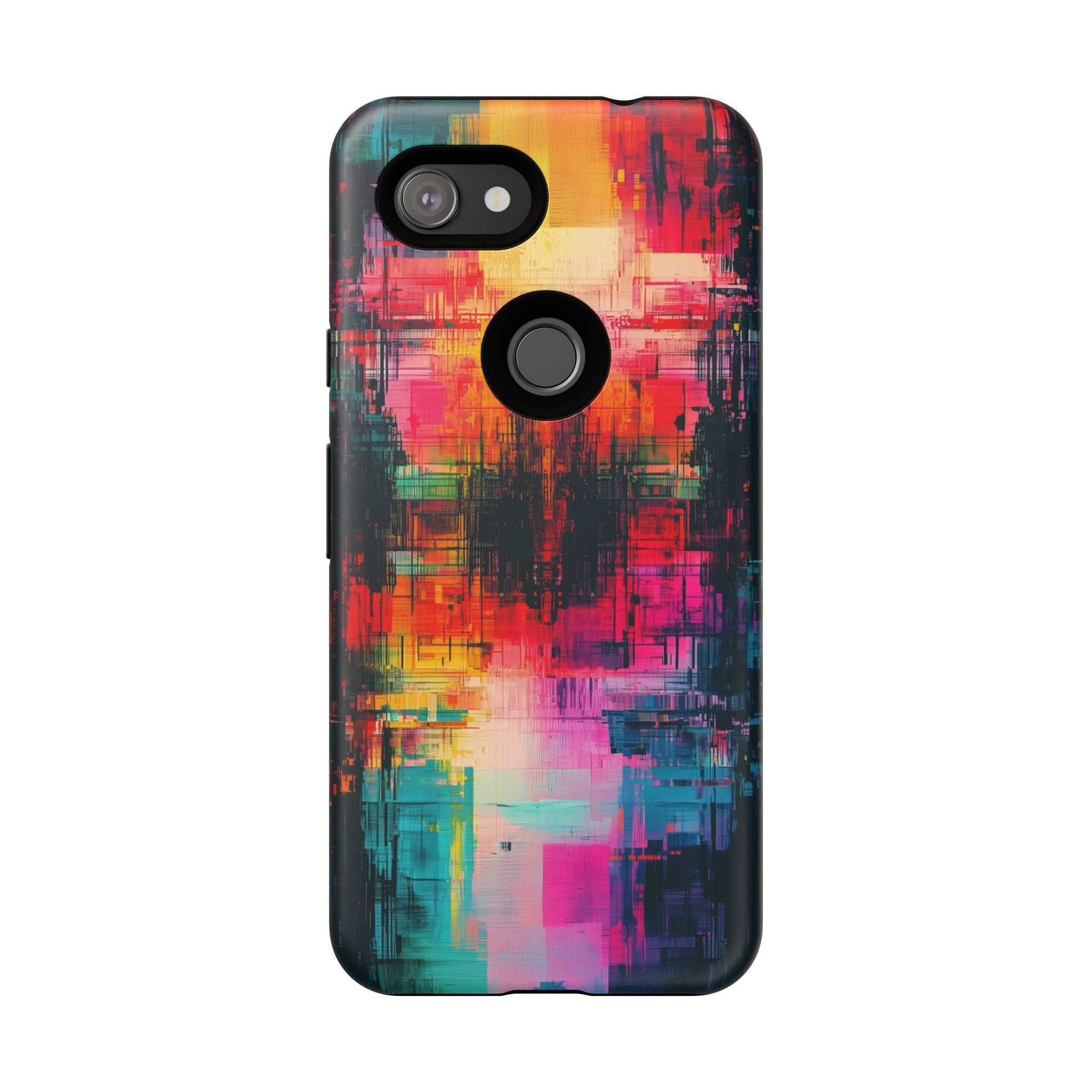 Abstract Neon Glitch Art Tough Google Pixel Case