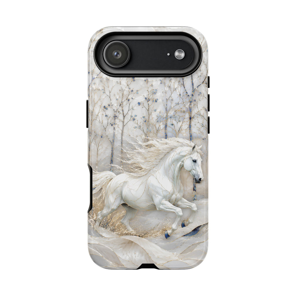 White Horse iPhone Case | Winter Forest iPhone Case