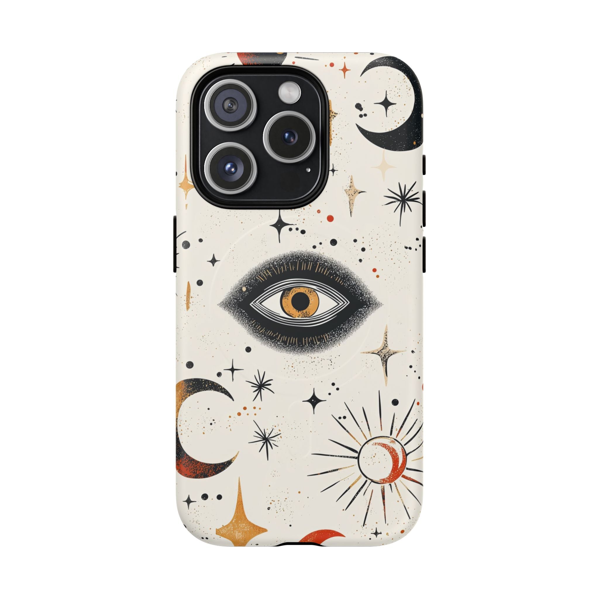 Custodia Mystic Eye MagSafe per iPhone | Luna e stelle celesti